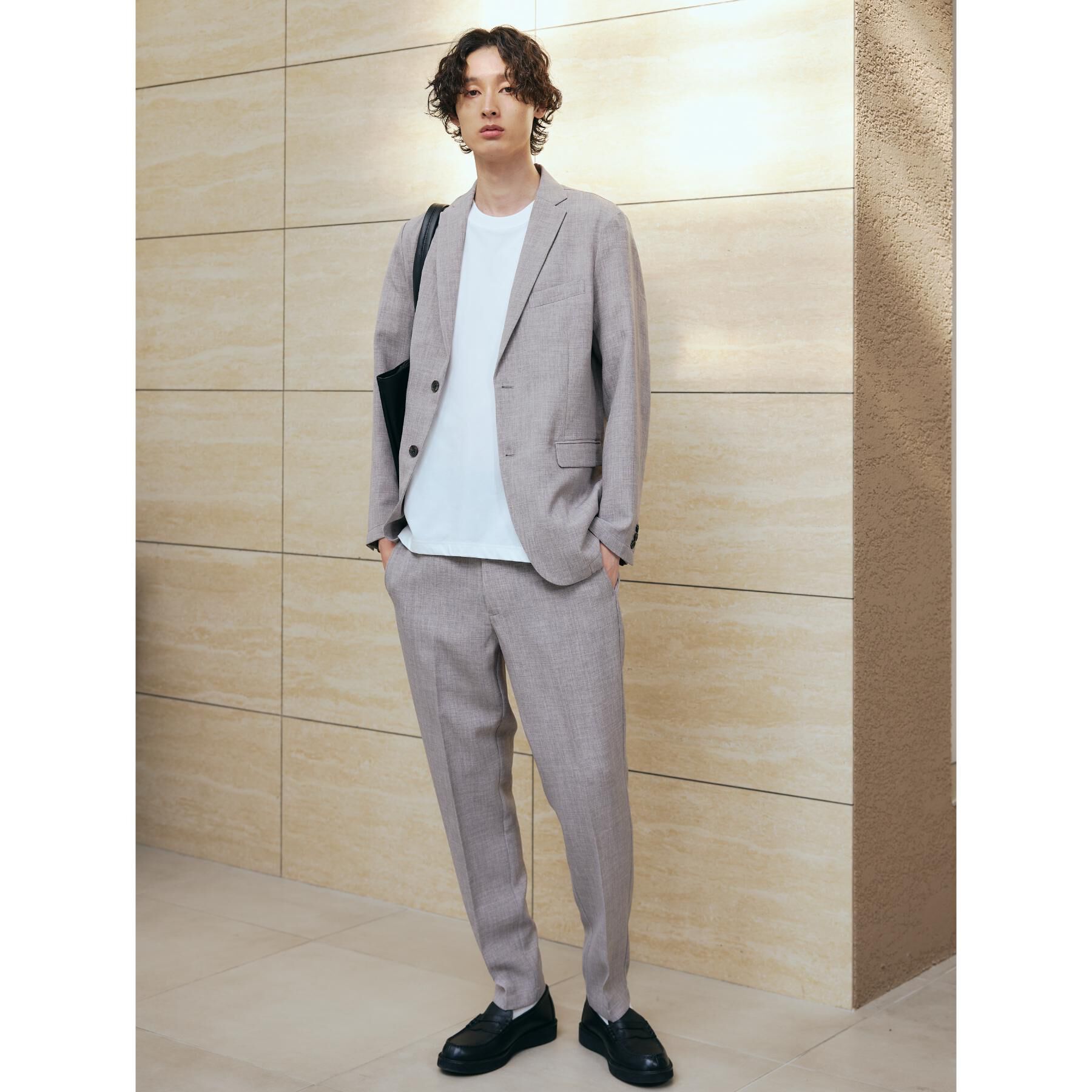 THE SHOP TK「リネンライクシングルジャケット セットアップ可」|テーラードジャケット|