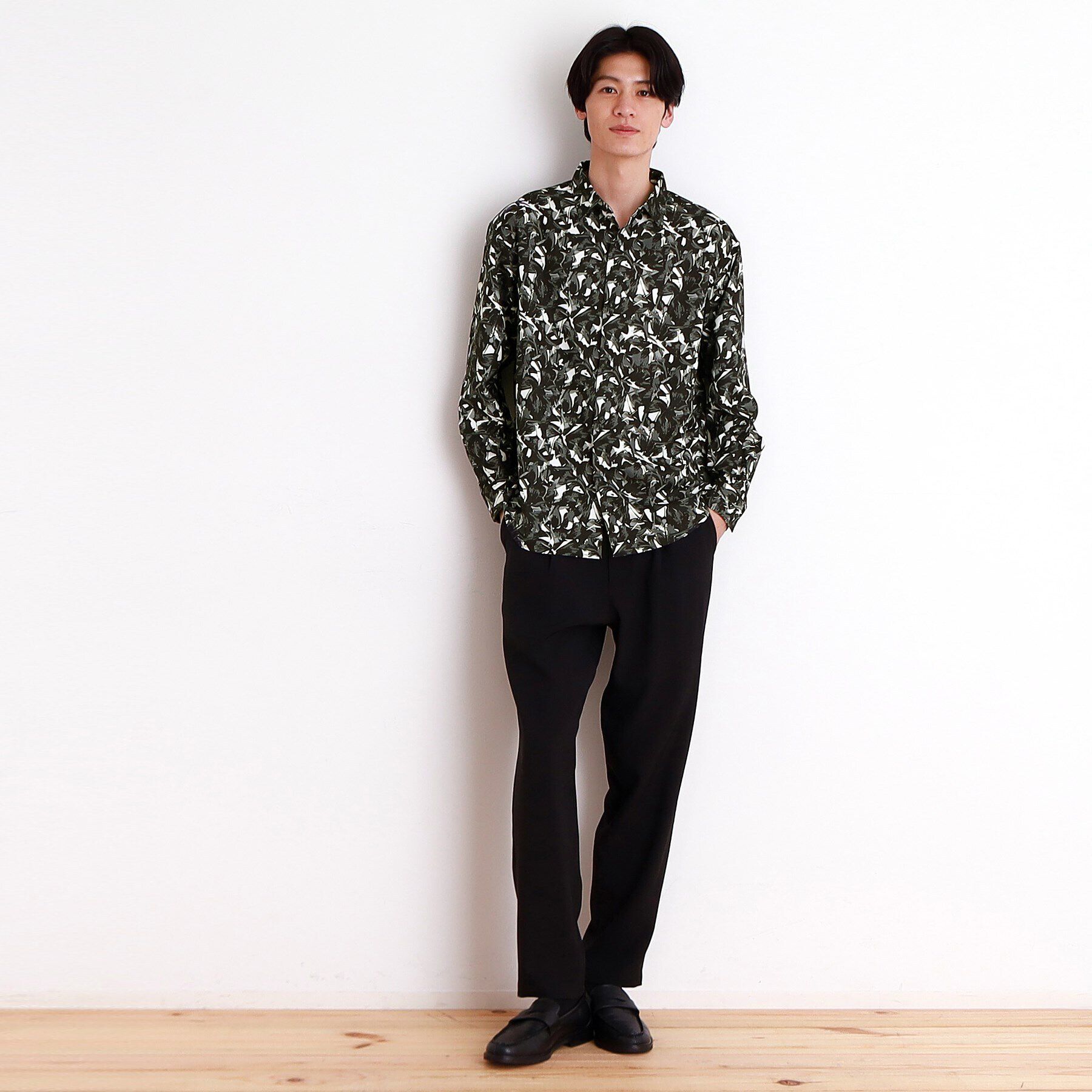 THE SHOP TK「ドライポリ長袖プリントシャツ」|シャツ・ブラウス|