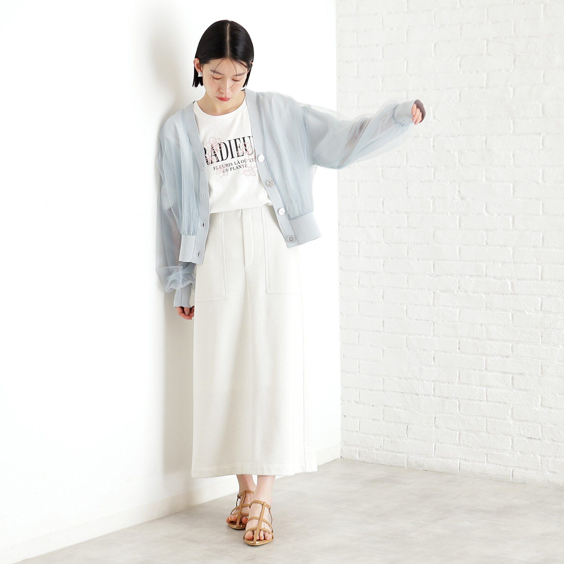 THE SHOP TK「シアー重ねカーディガン【洗える】」|カーディガン|