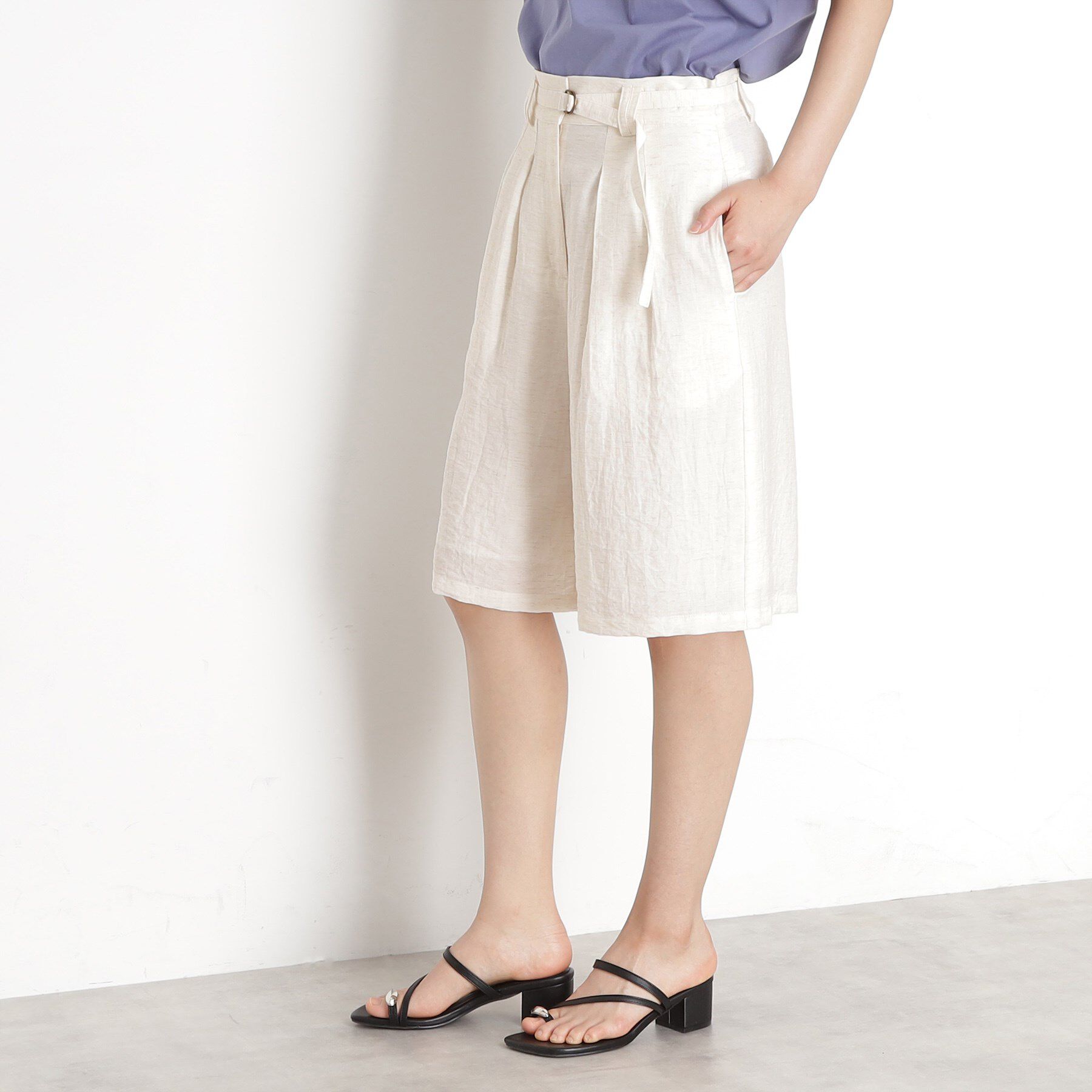 THE SHOP TK「リネン混ハーフパンツ【洗える/セットアップ可】」|その他|