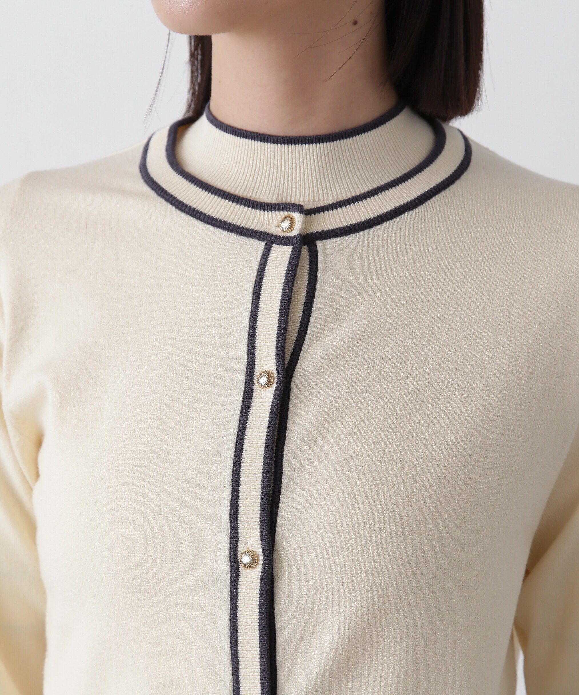  「バイカラーカーディガンセット」|ニット・セーター|