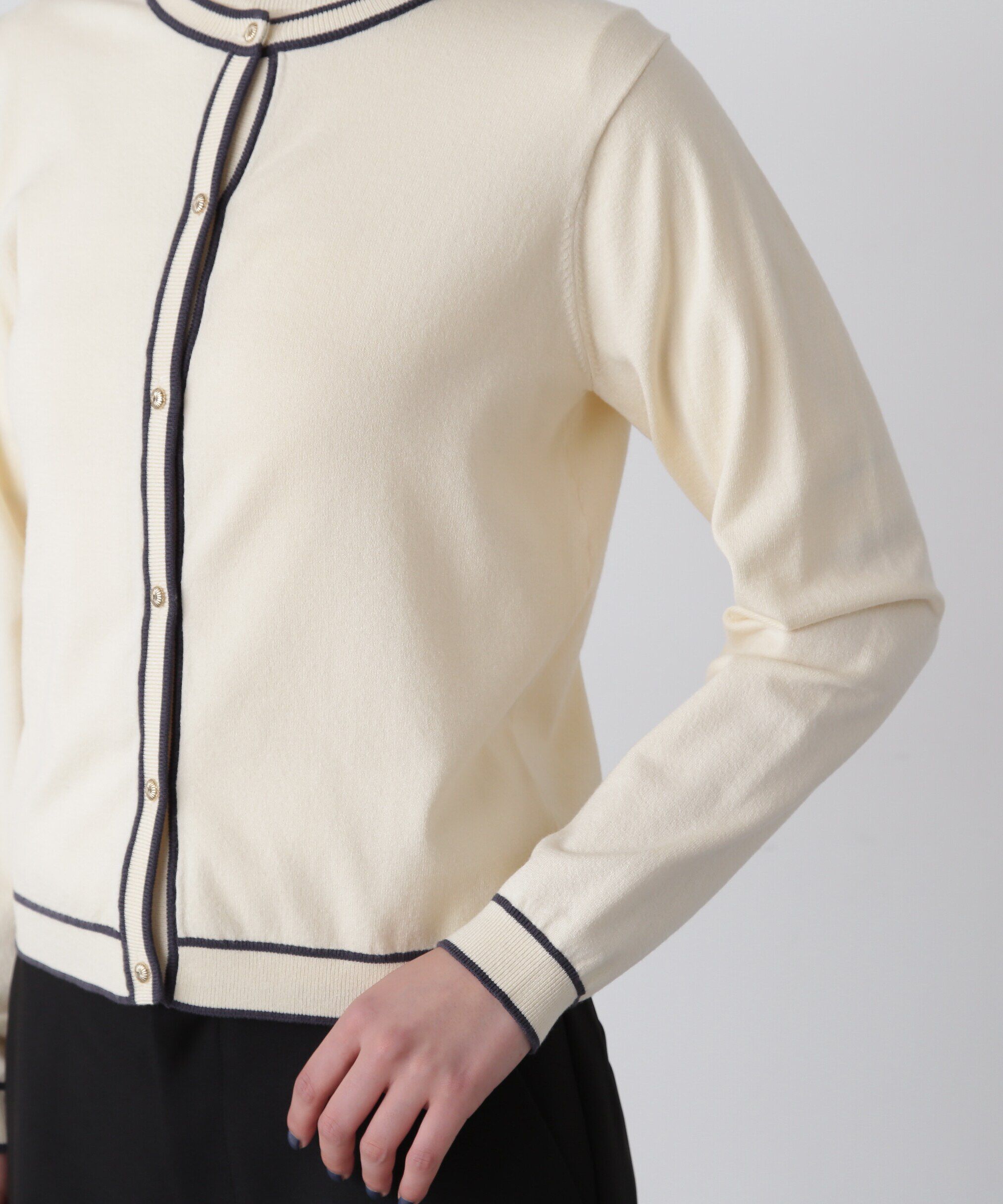  「バイカラーカーディガンセット」|ニット・セーター|