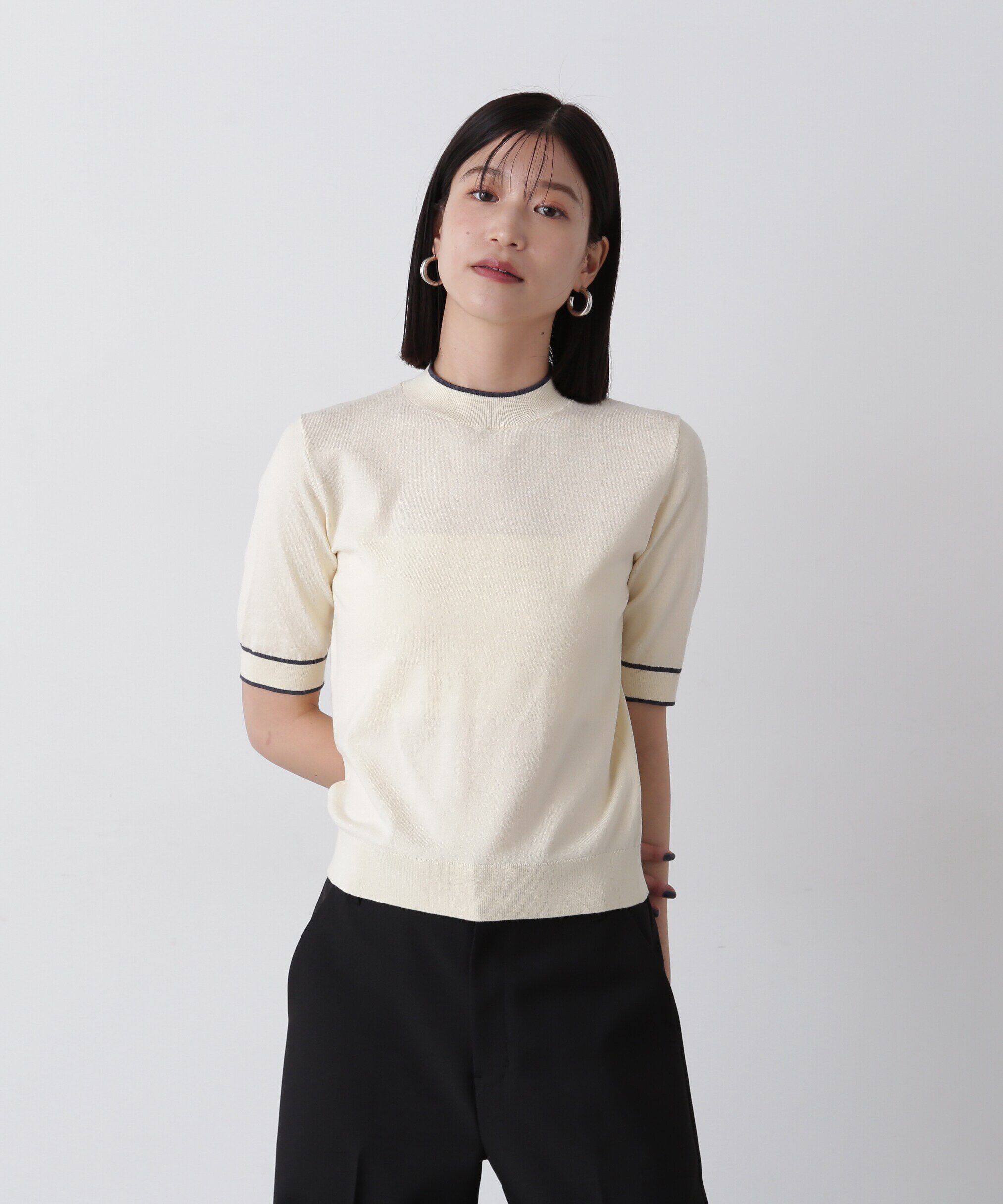  「バイカラーカーディガンセット」|ニット・セーター|