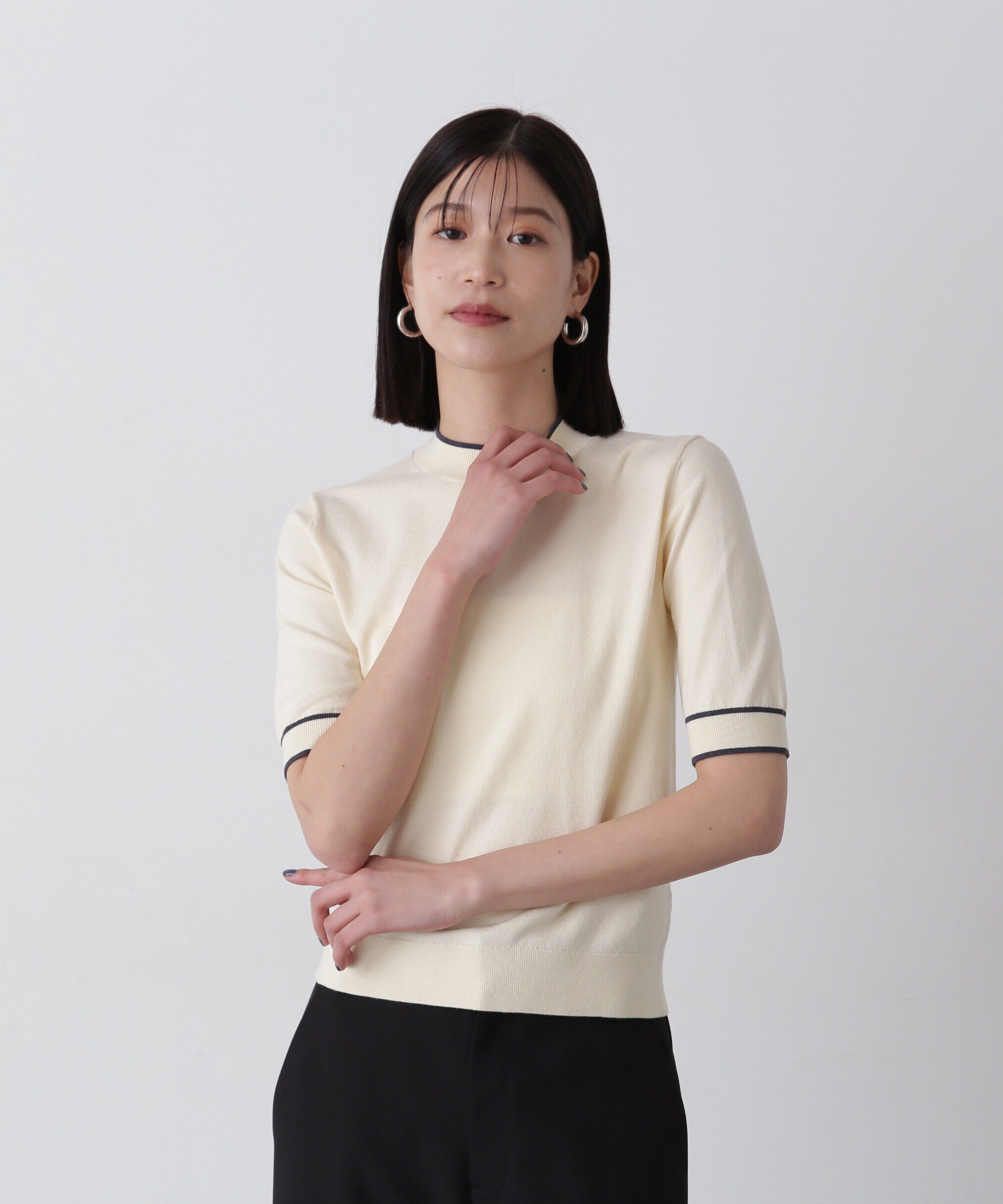  「バイカラーカーディガンセット」|ニット・セーター|