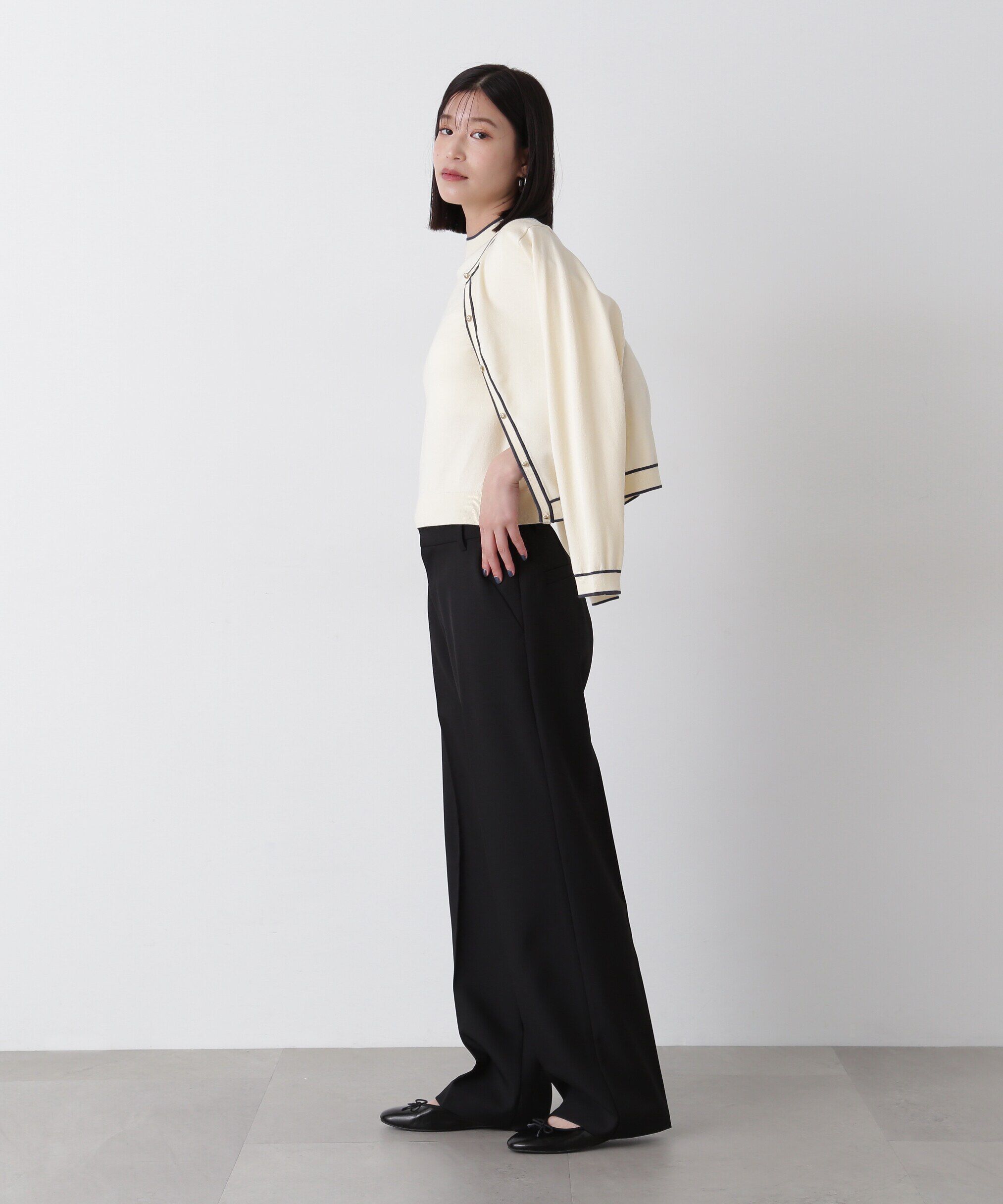  「バイカラーカーディガンセット」|ニット・セーター|