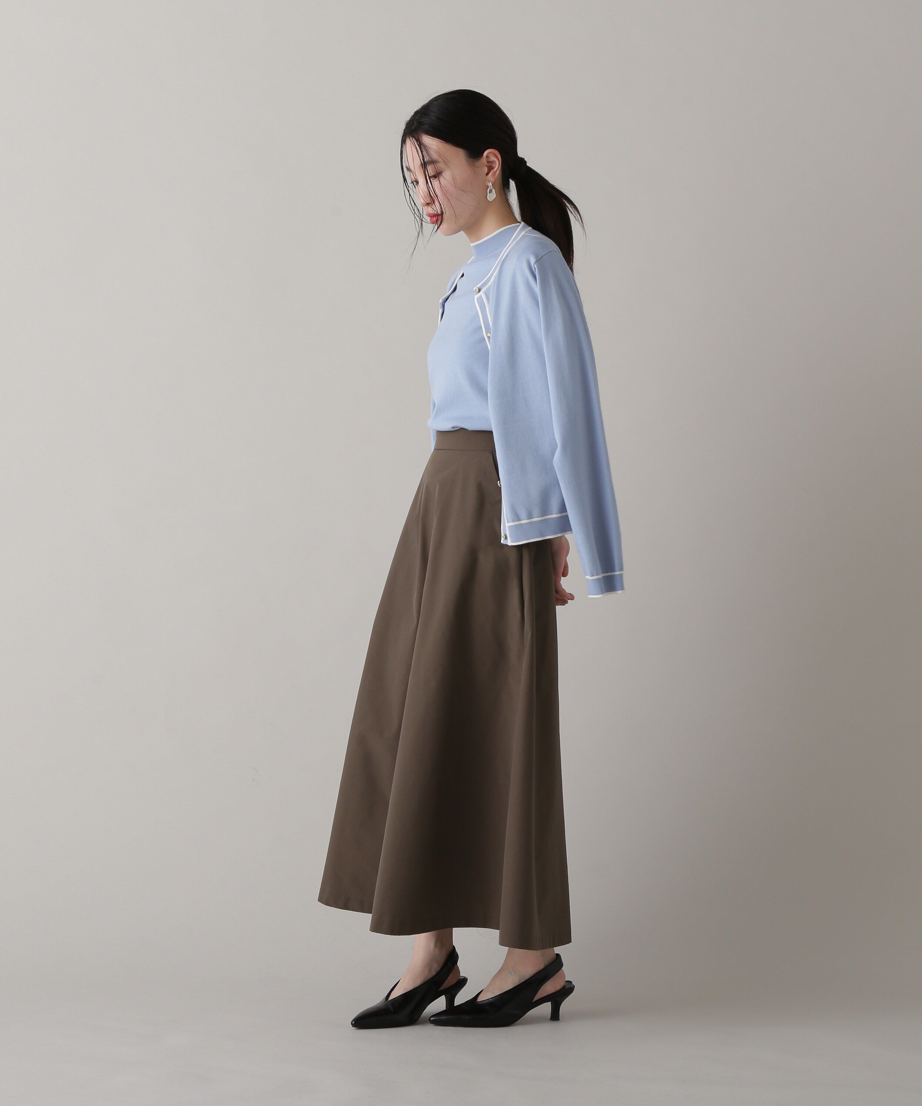  「バイカラーカーディガンセット」|ニット・セーター|