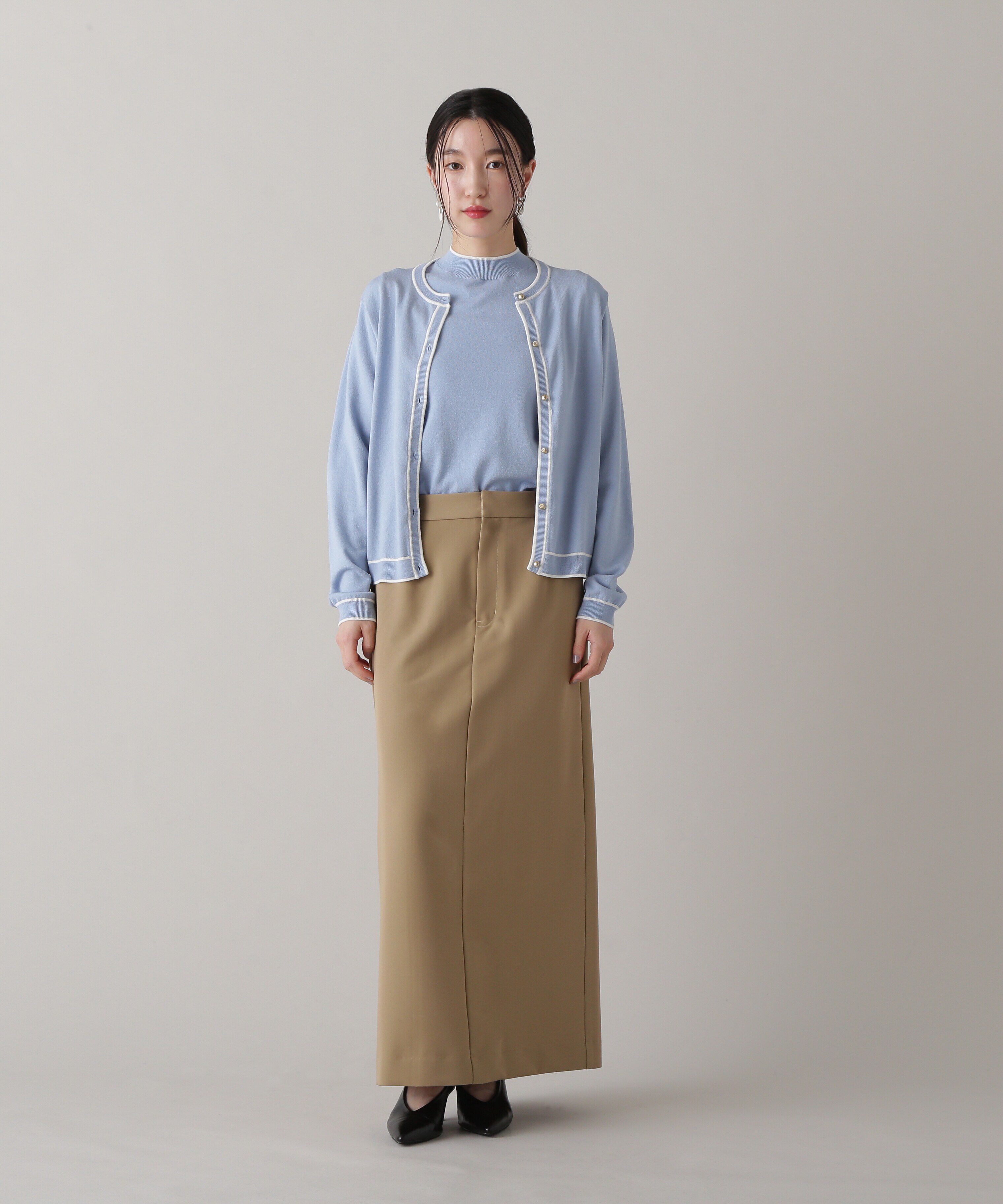  「バイカラーカーディガンセット」|ニット・セーター|