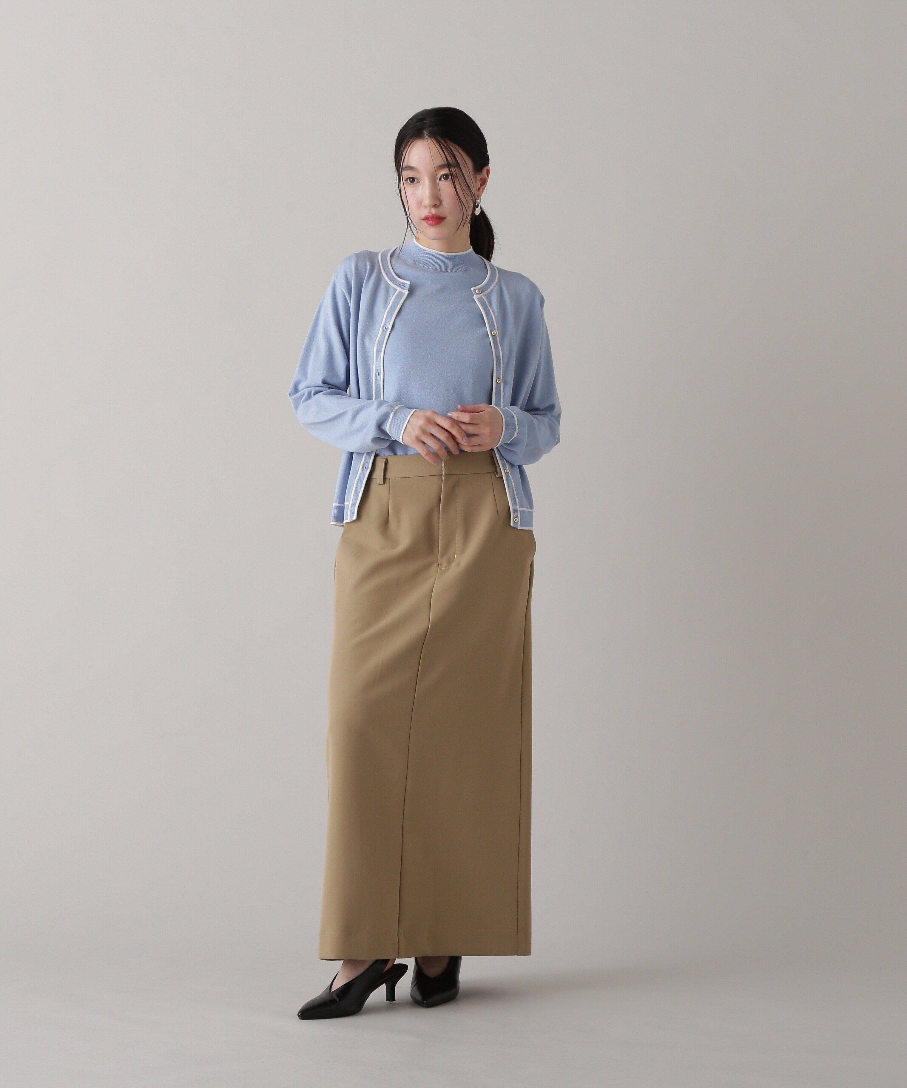  「バイカラーカーディガンセット」|ニット・セーター|