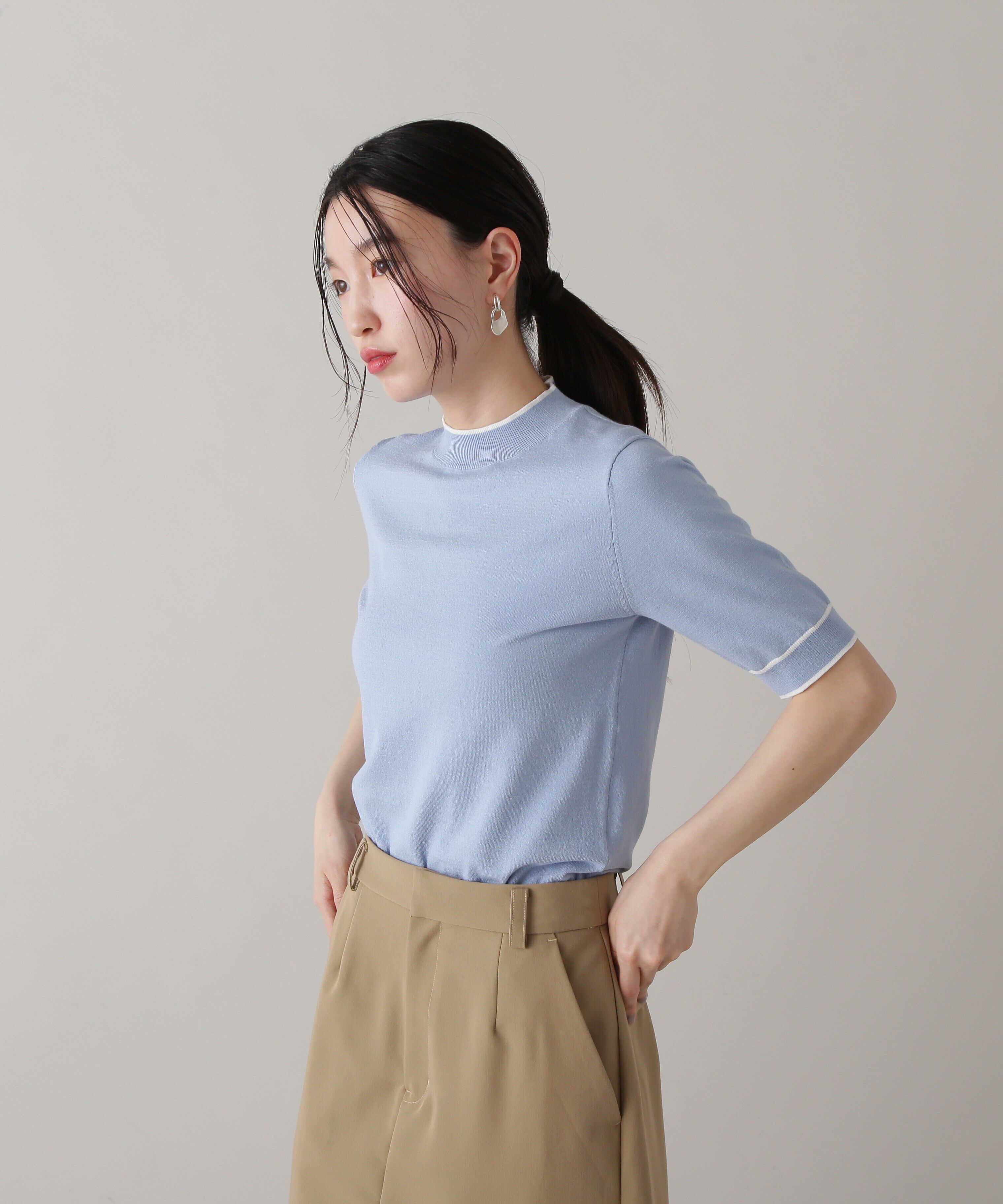  「バイカラーカーディガンセット」|ニット・セーター|