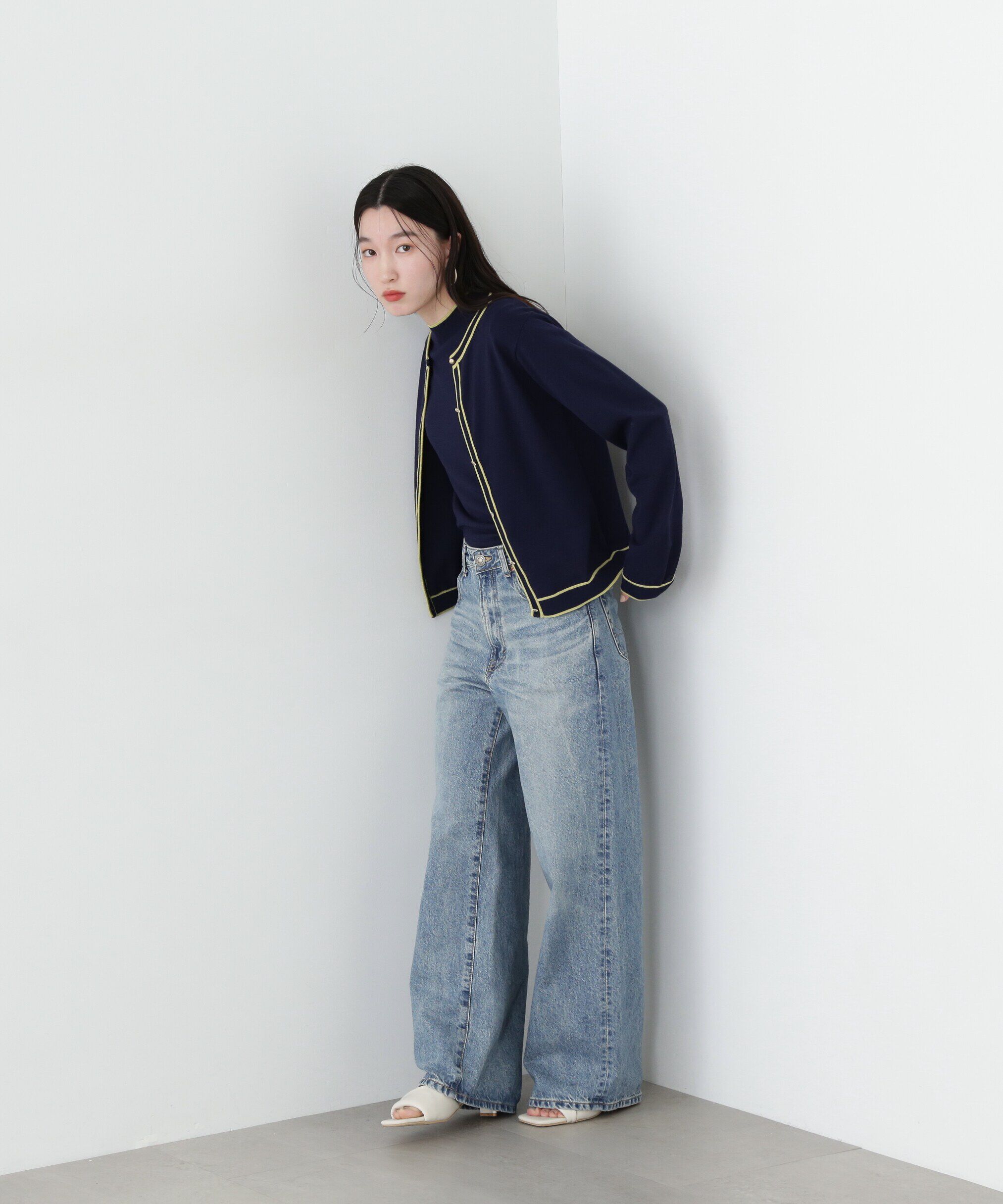  「バイカラーカーディガンセット」|ニット・セーター|