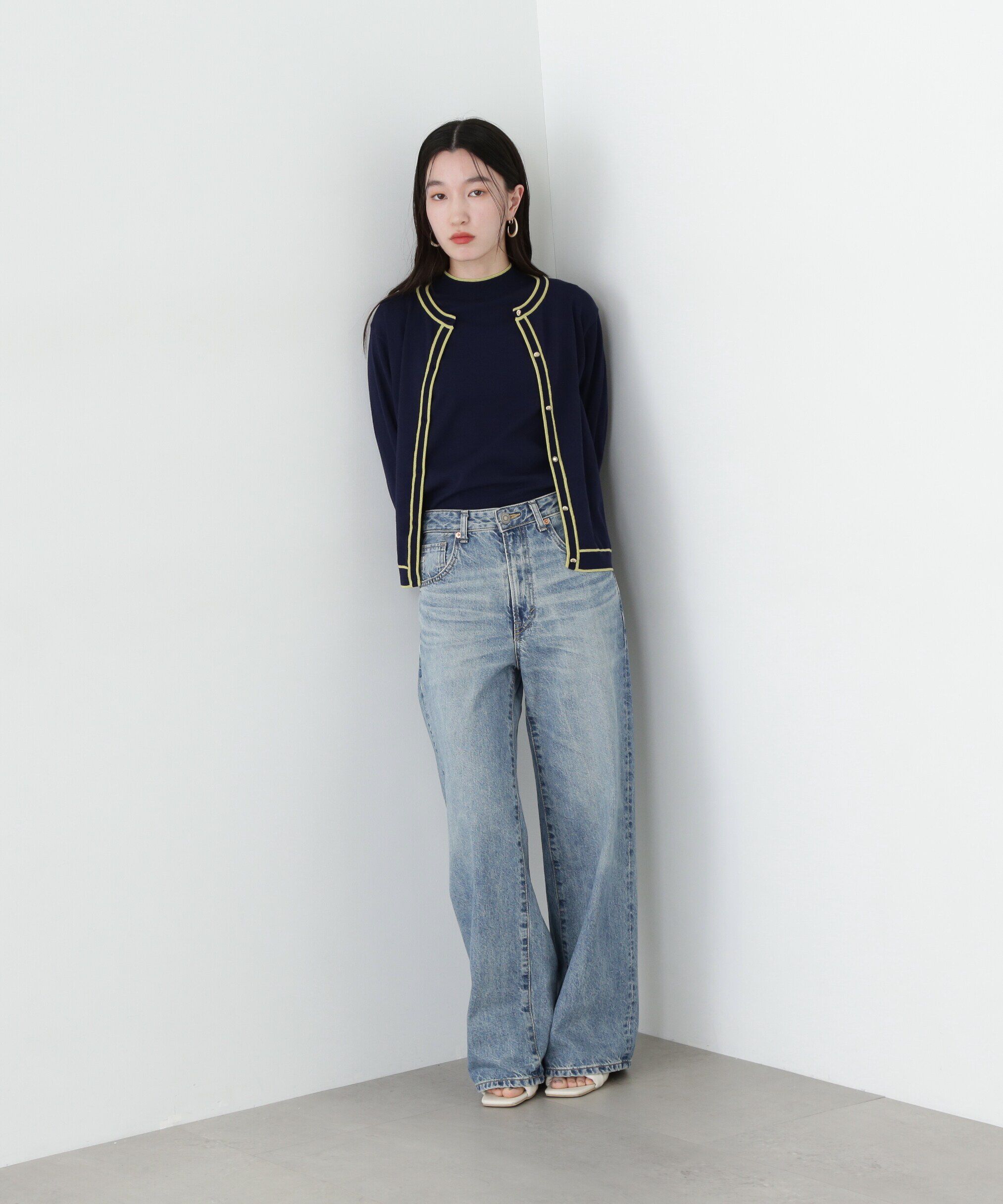  「バイカラーカーディガンセット」|ニット・セーター|