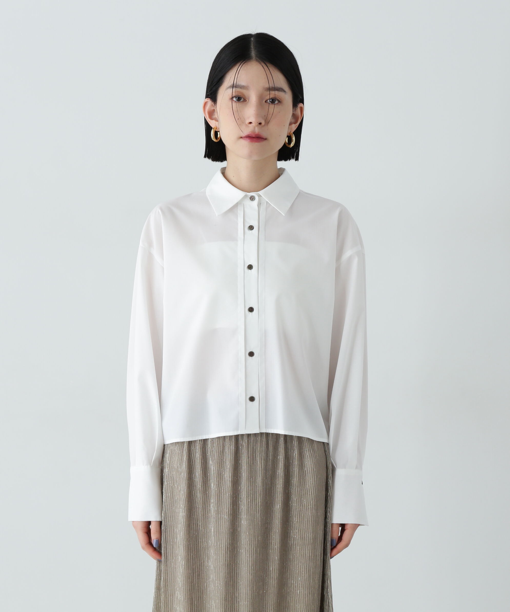  「バックプリーツショートシャツ」|シャツ・ブラウス|