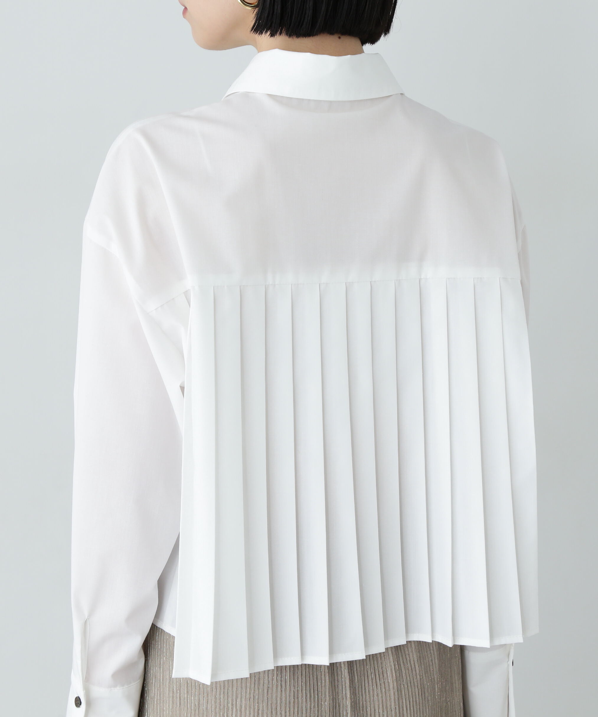  「バックプリーツショートシャツ」|シャツ・ブラウス|