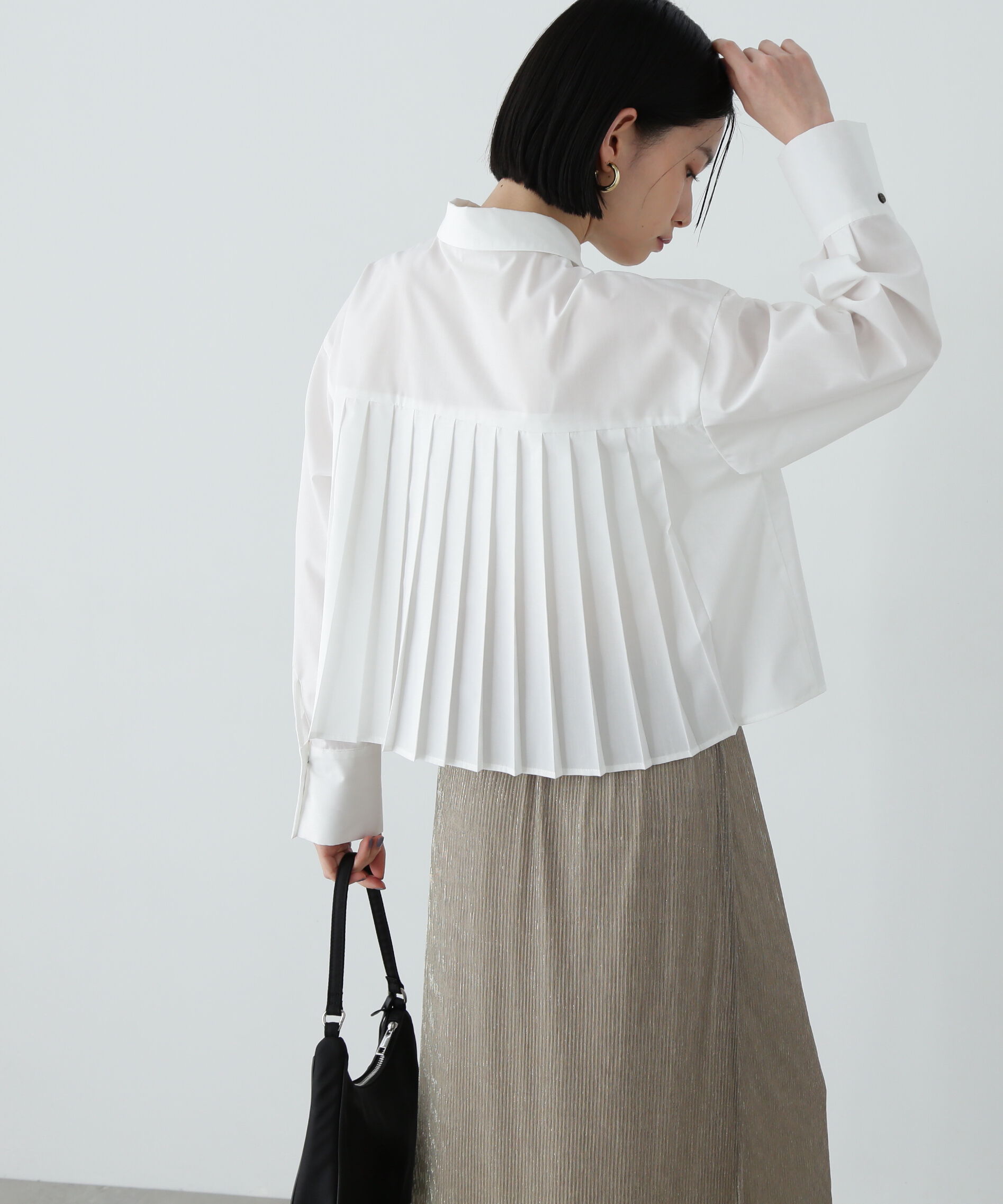  「バックプリーツショートシャツ」|シャツ・ブラウス|