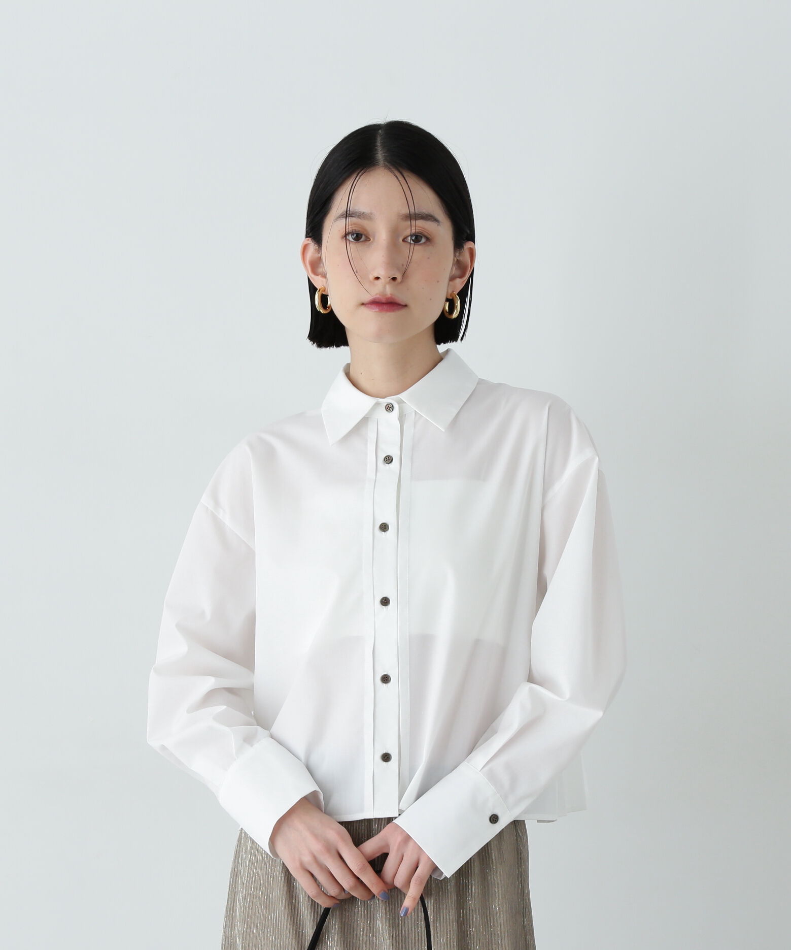  「バックプリーツショートシャツ」|シャツ・ブラウス|