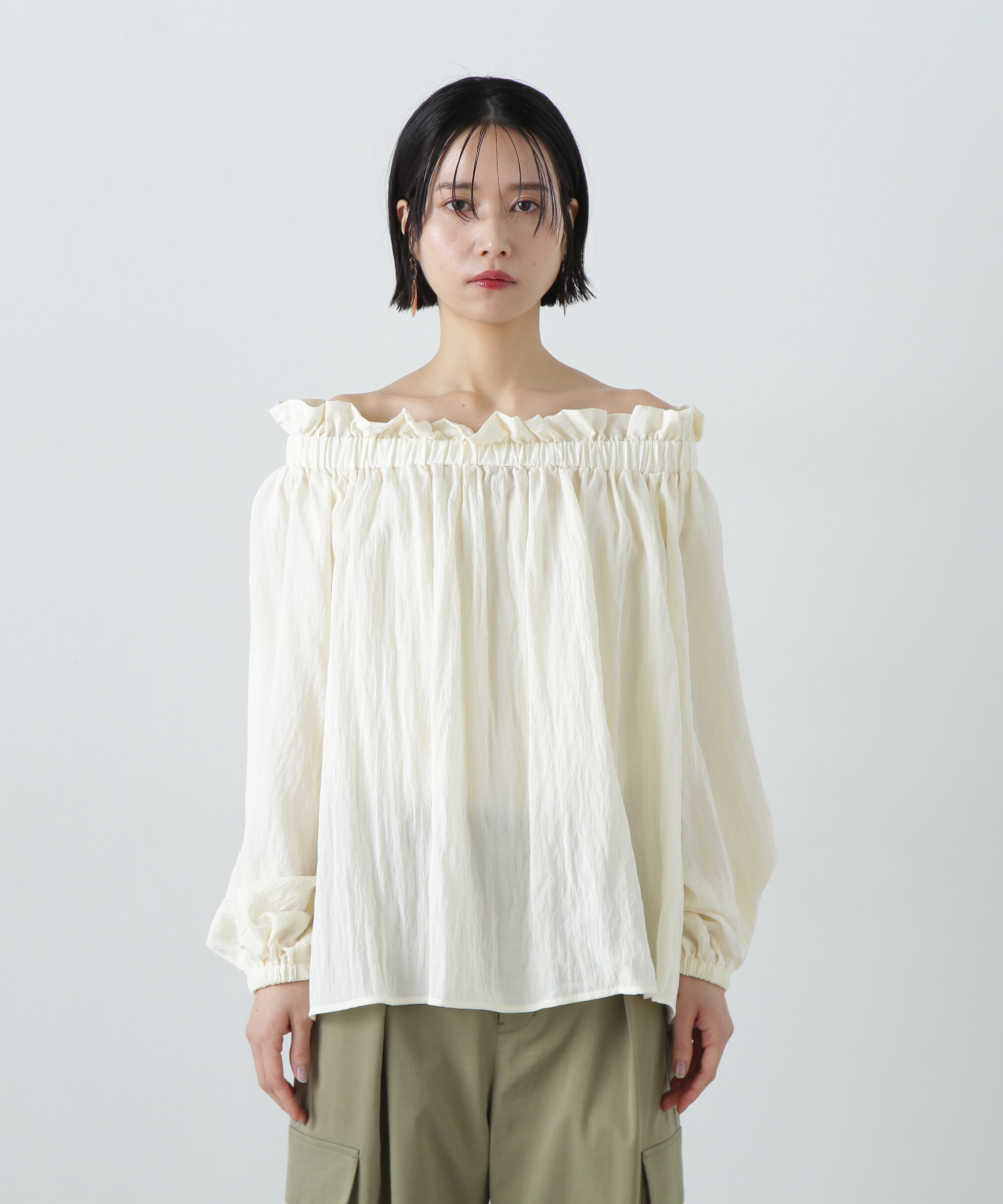  「オフショルペーパーバックブラウス」|シャツ・ブラウス|