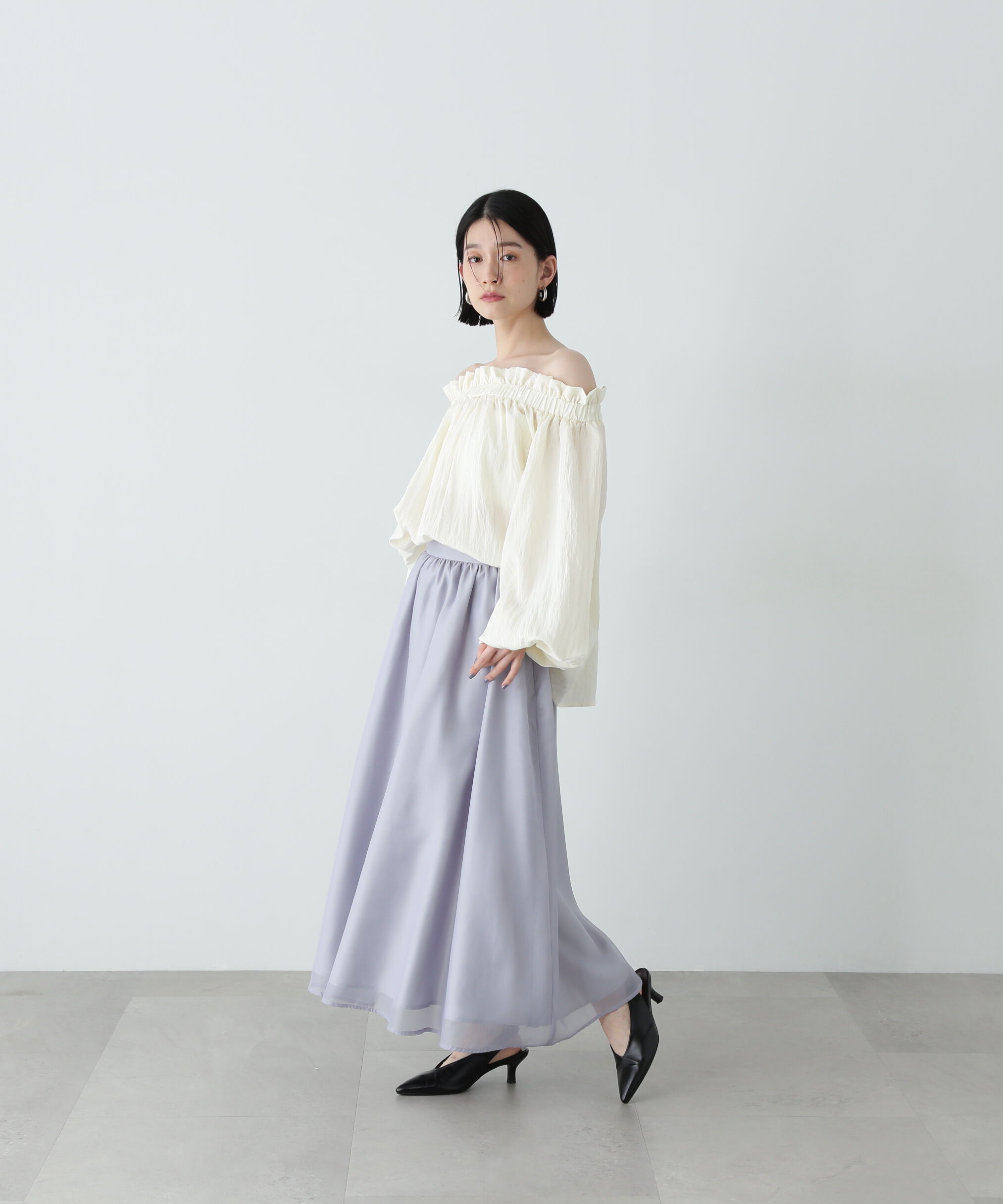  「オフショルペーパーバックブラウス」|シャツ・ブラウス|