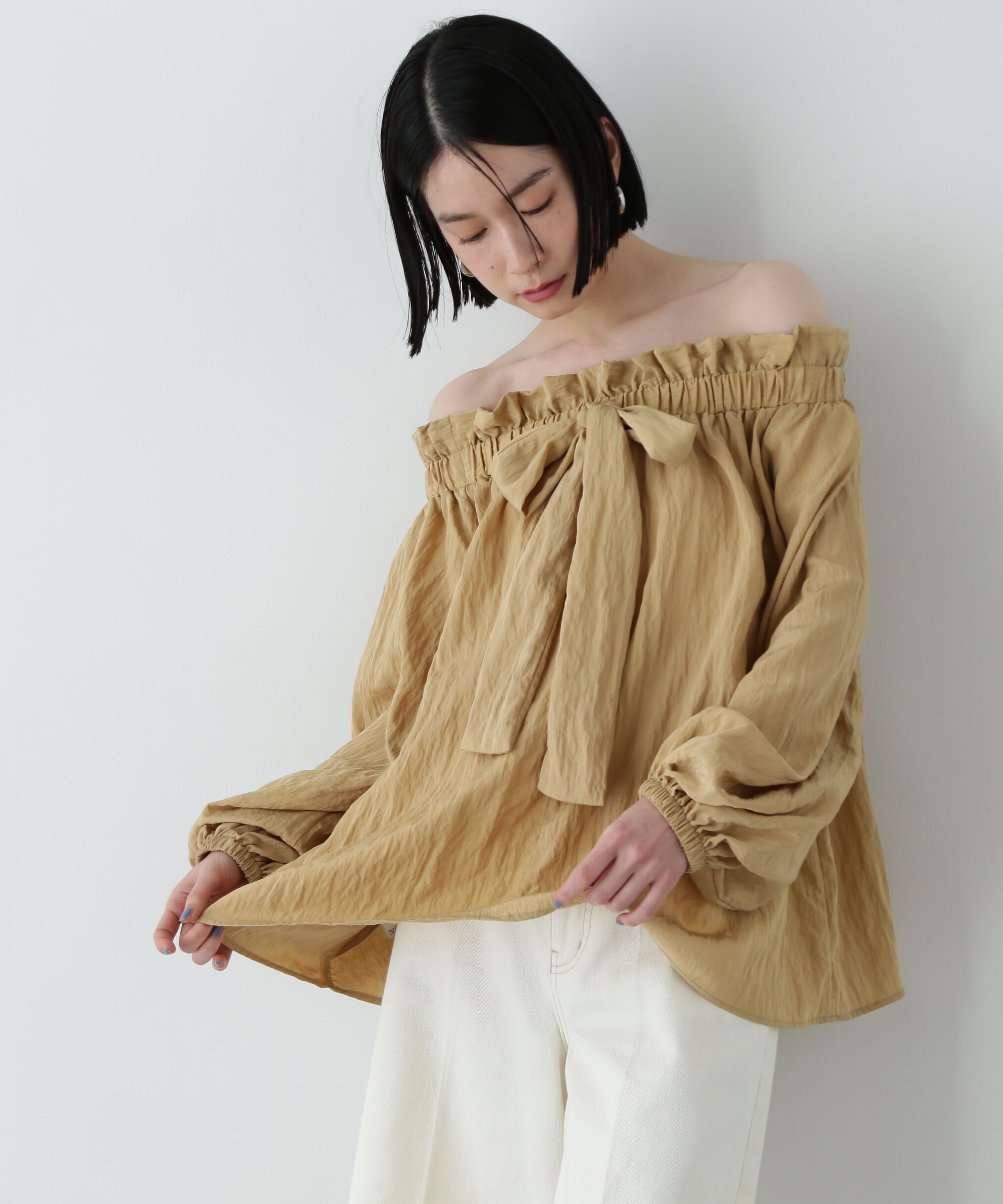  「オフショルペーパーバックブラウス」|シャツ・ブラウス|