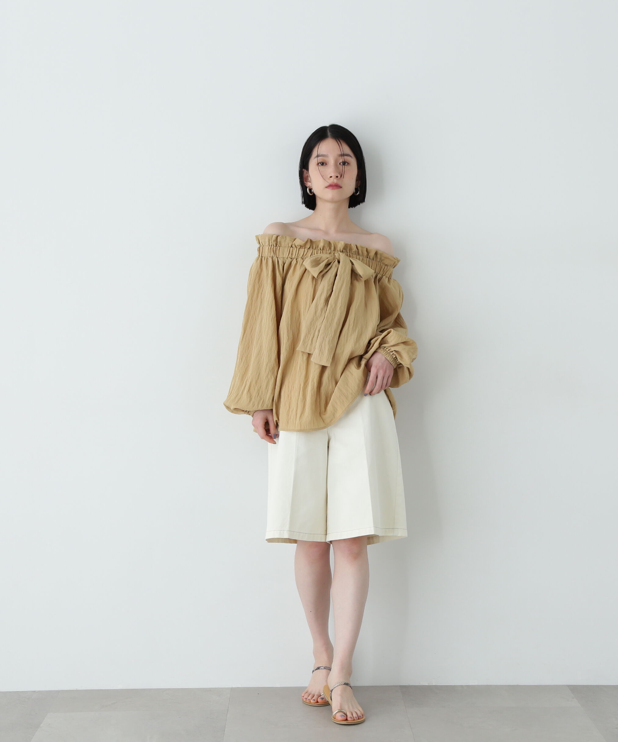  「オフショルペーパーバックブラウス」|シャツ・ブラウス|