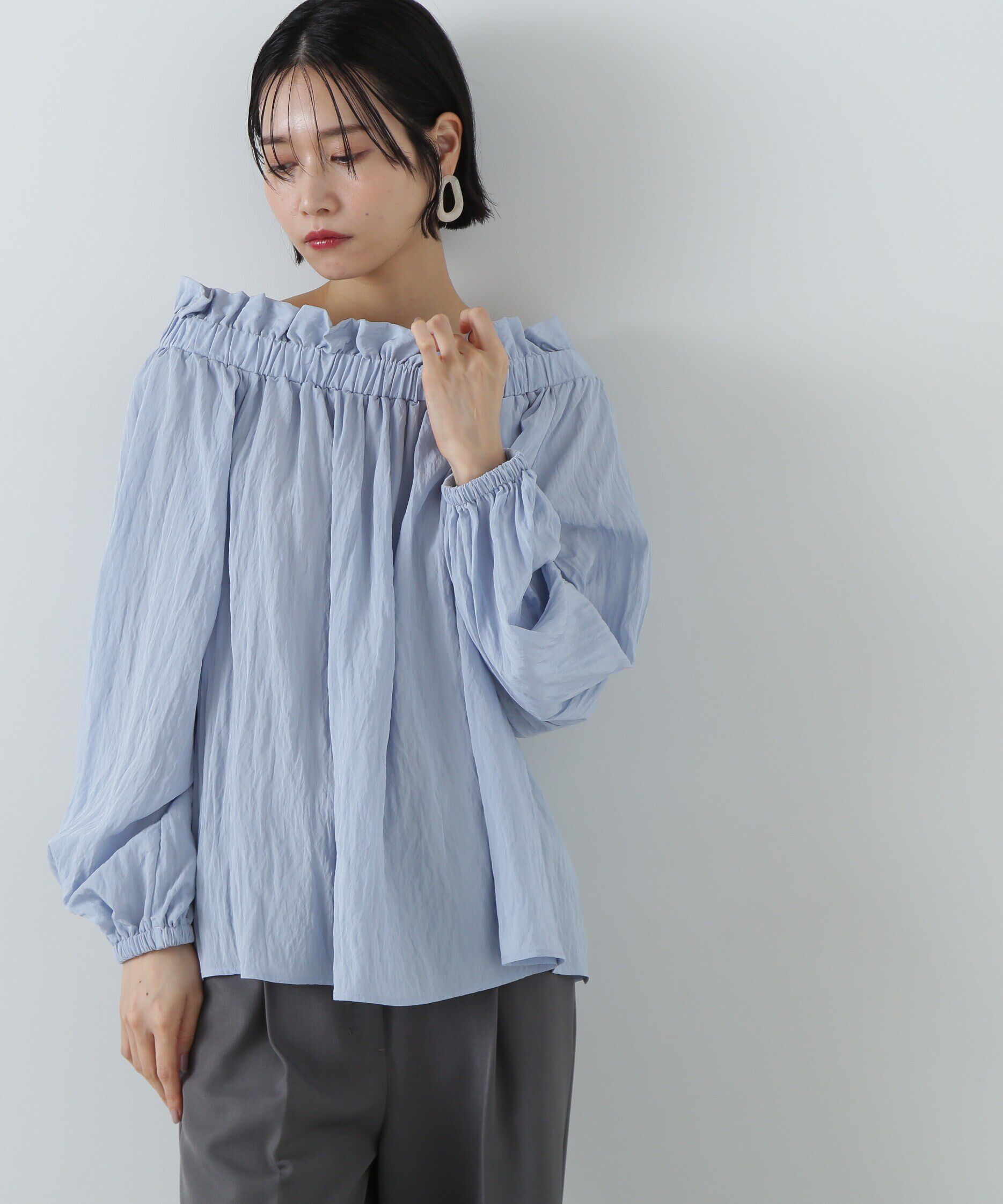  「オフショルペーパーバックブラウス」|シャツ・ブラウス|