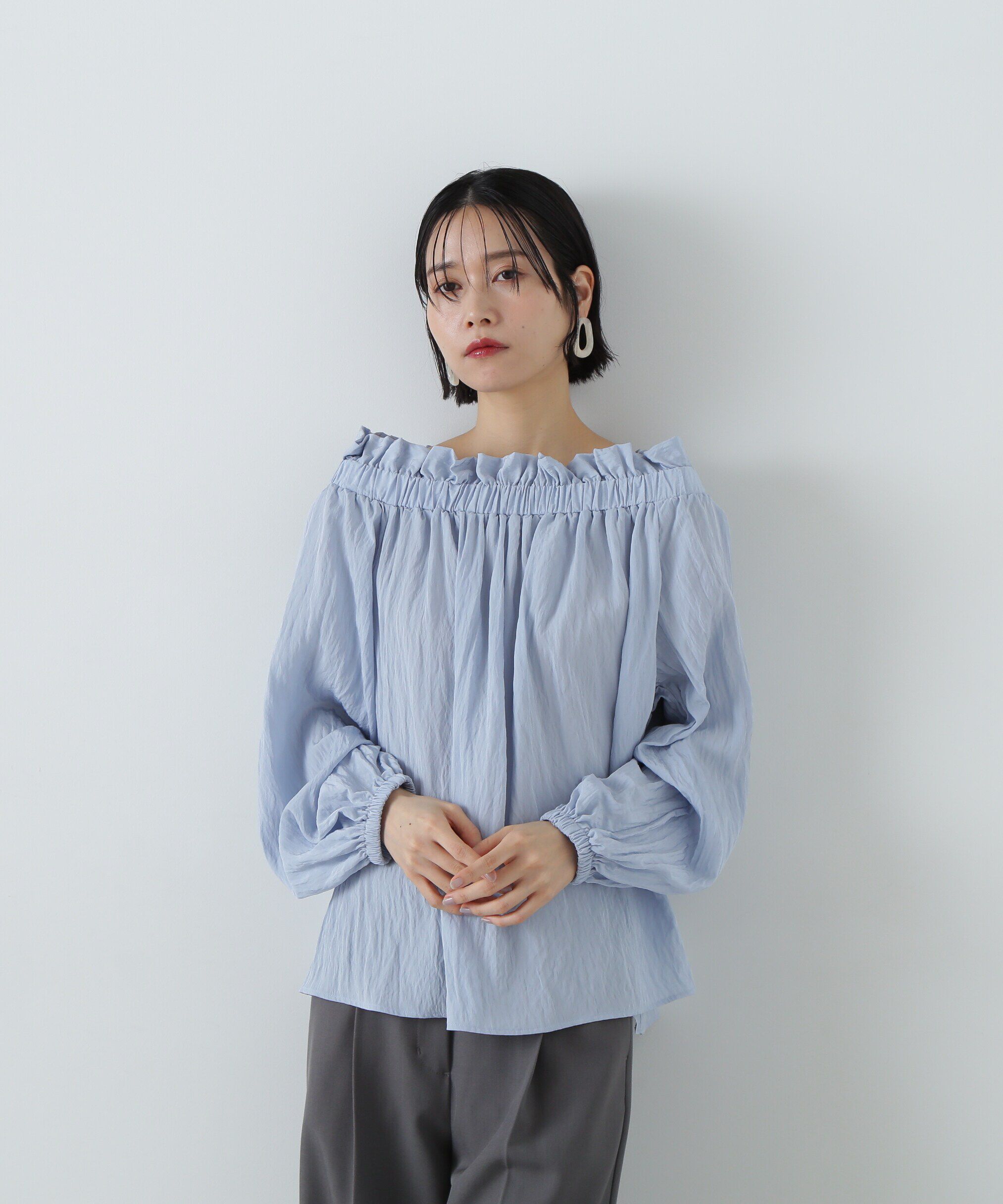  「オフショルペーパーバックブラウス」|シャツ・ブラウス|