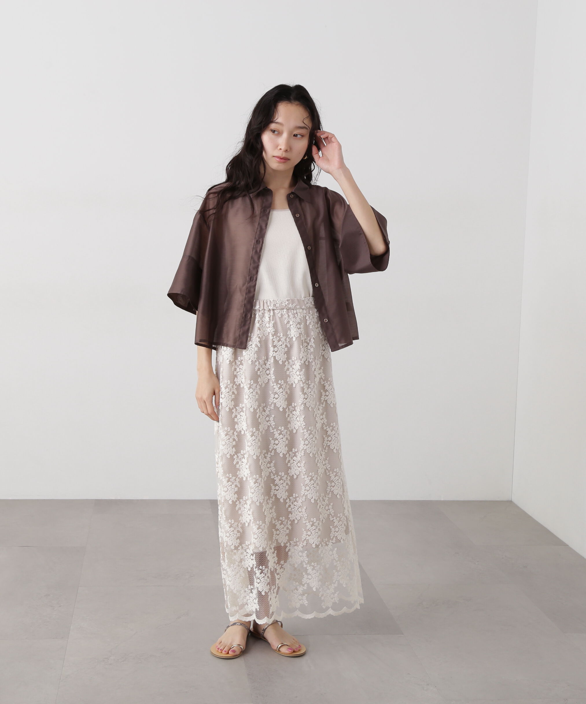  「シアークロップドシャツ」|シャツ・ブラウス|