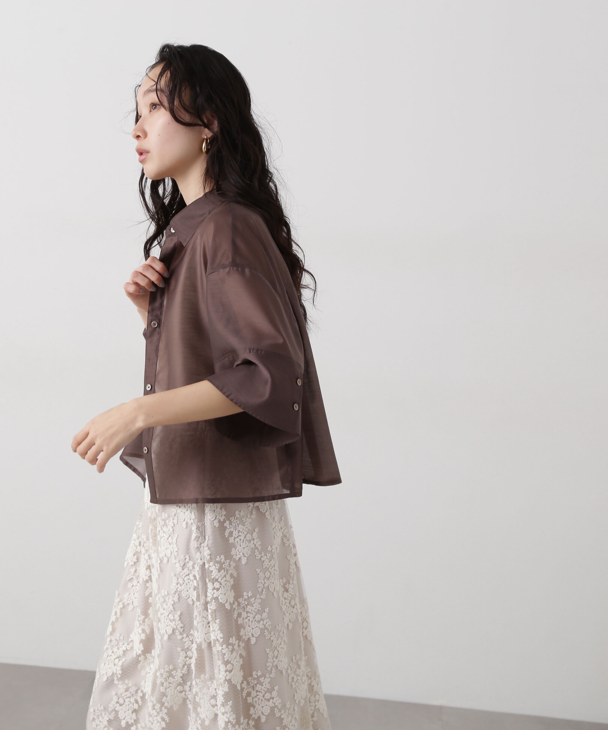  「シアークロップドシャツ」|シャツ・ブラウス|