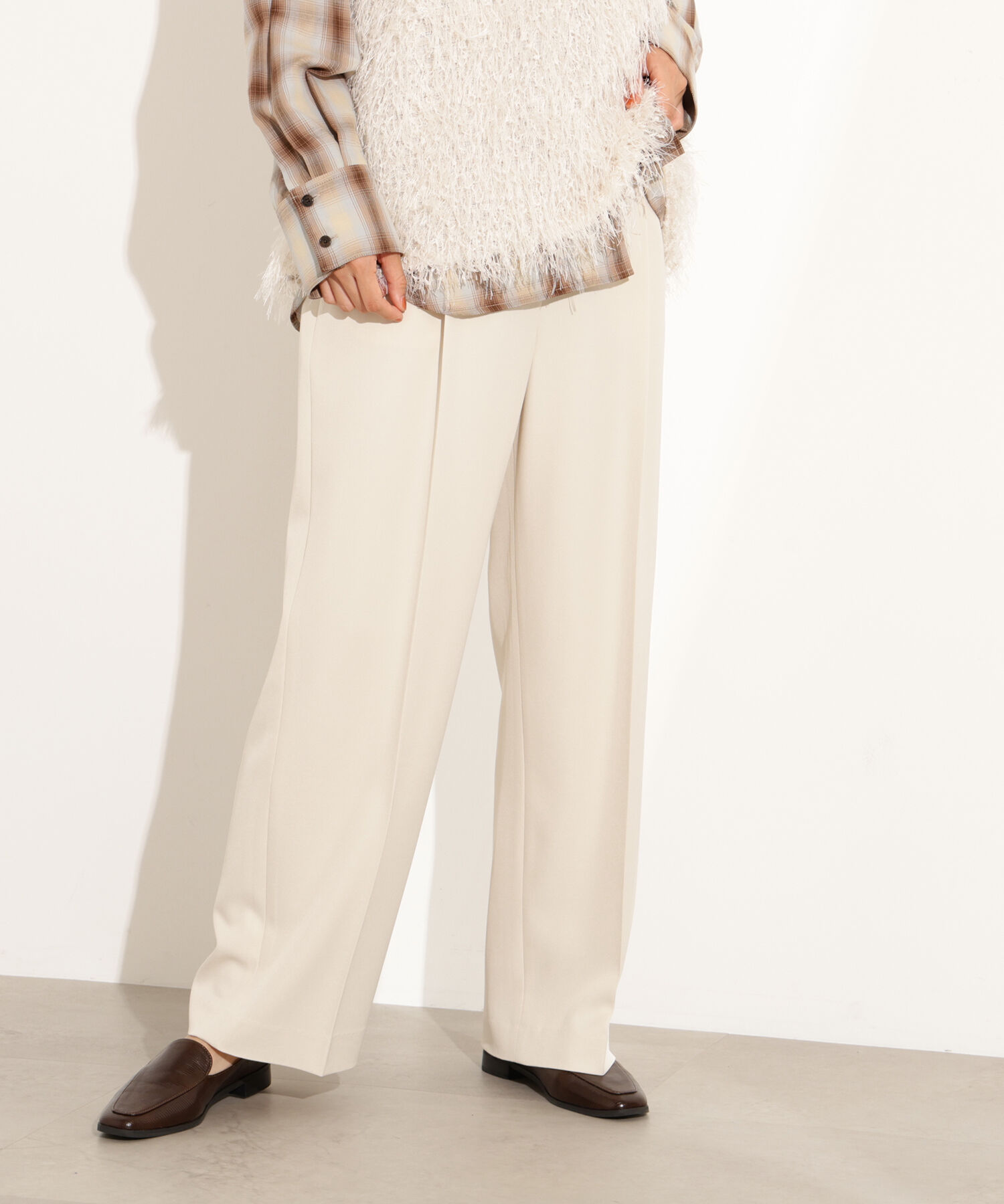  「オータムワイドトラウザーパンツ」|その他|アイボリー1