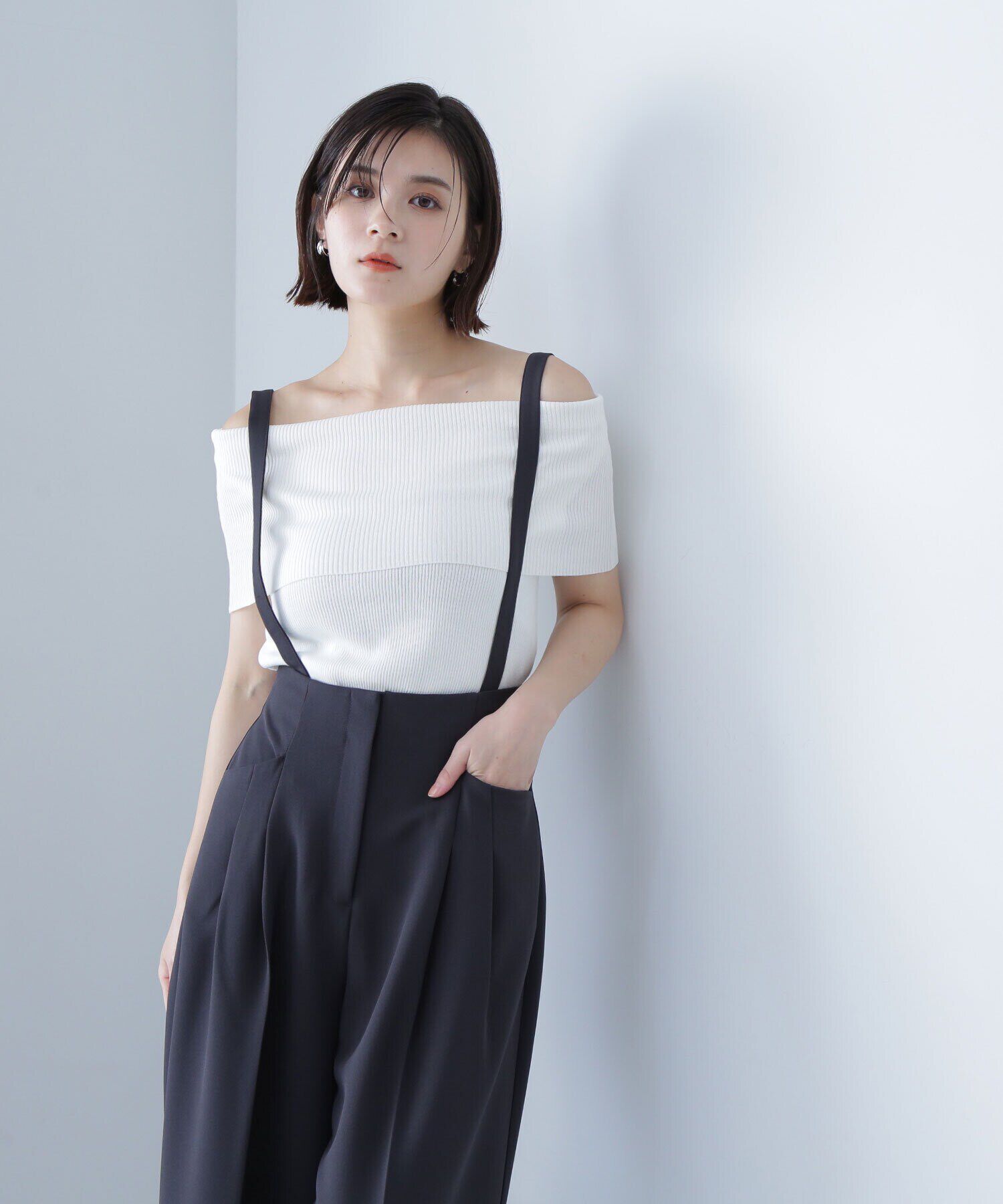  「ストラップ付タックパンツ」|その他|