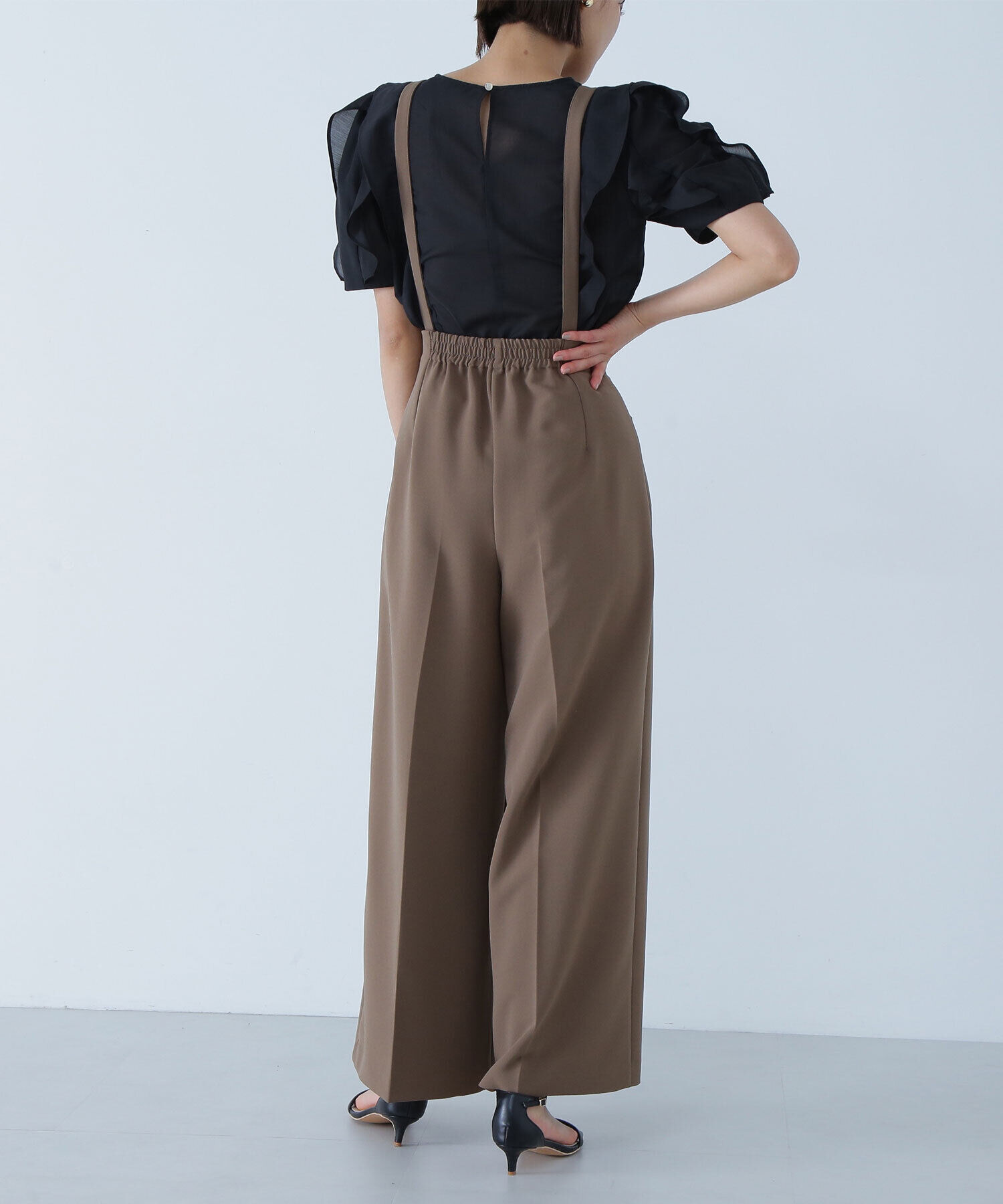  「ストラップ付タックパンツ」|その他|