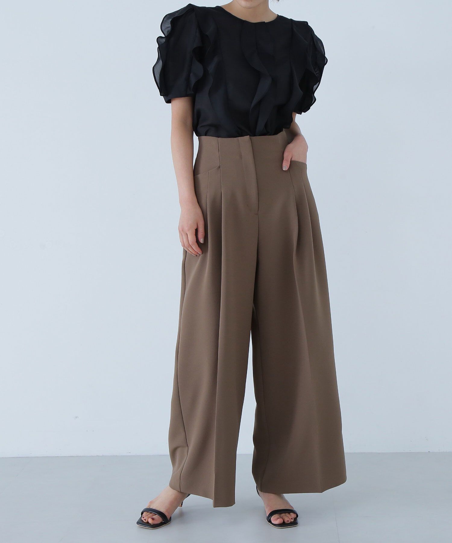  「ストラップ付タックパンツ」|その他|