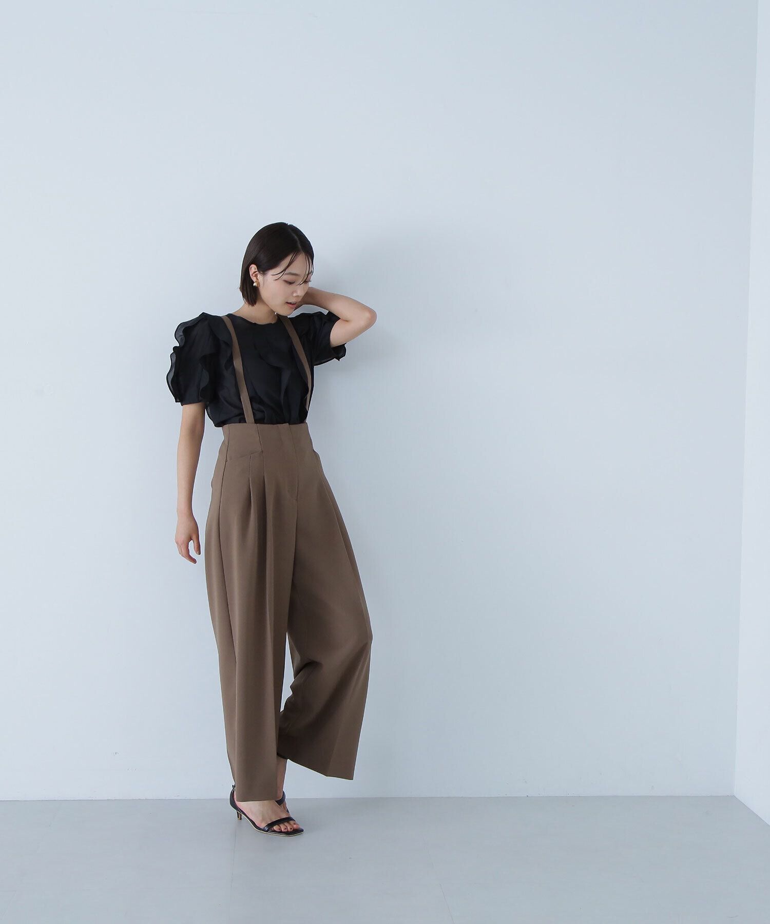  「ストラップ付タックパンツ」|その他|