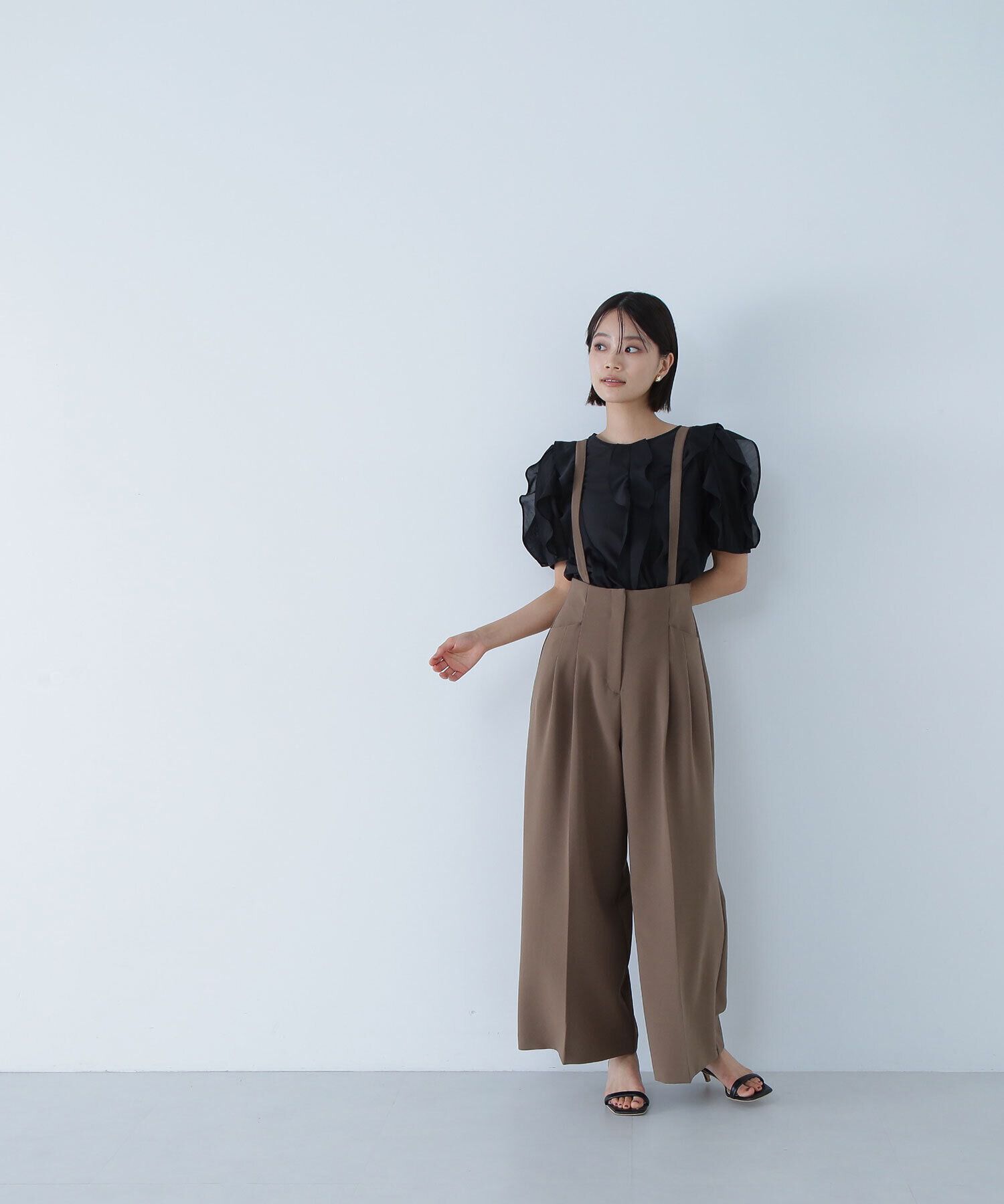  「ストラップ付タックパンツ」|その他|