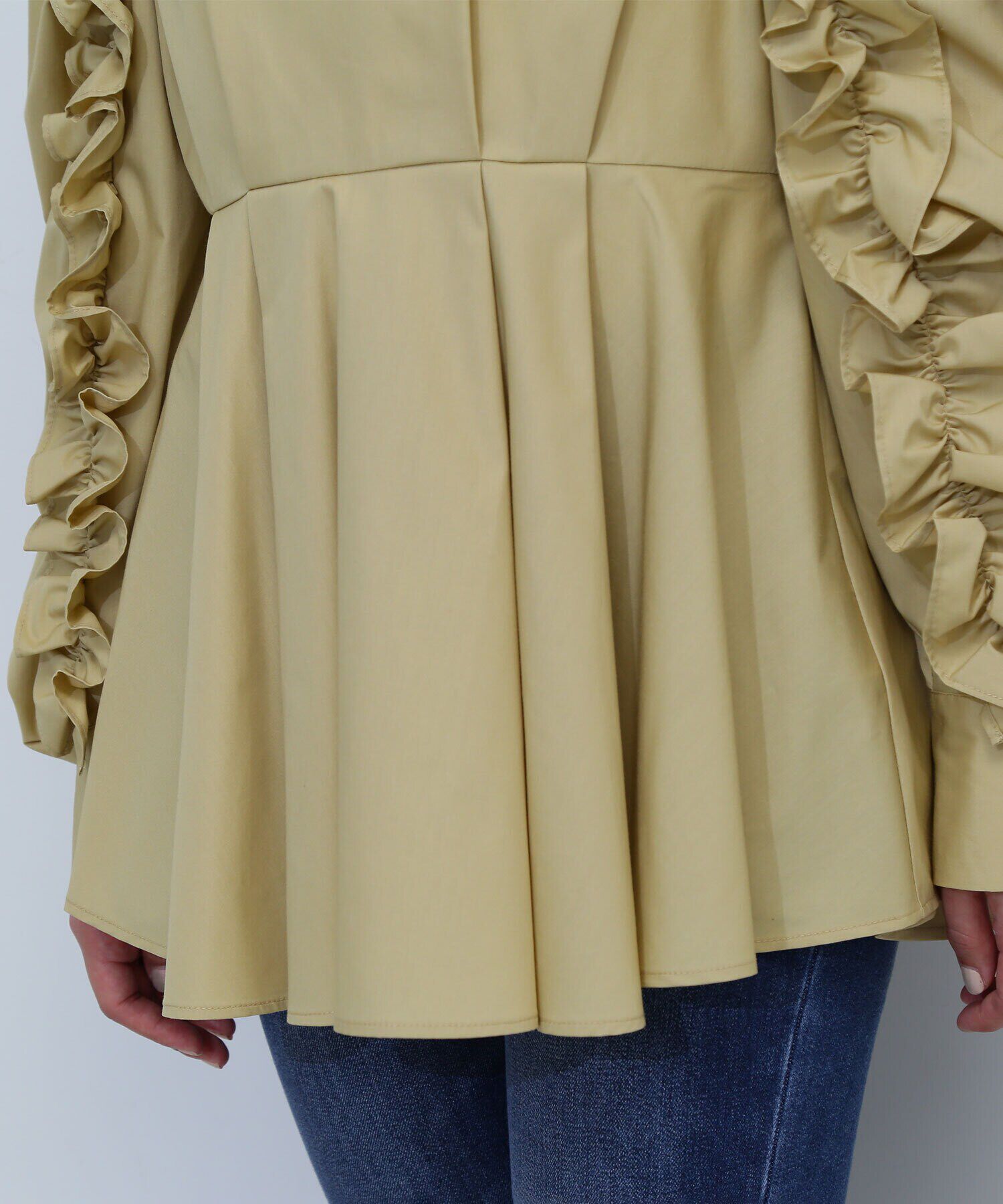  「フリルスリーブペプラムブラウス　24AW」|シャツ・ブラウス|