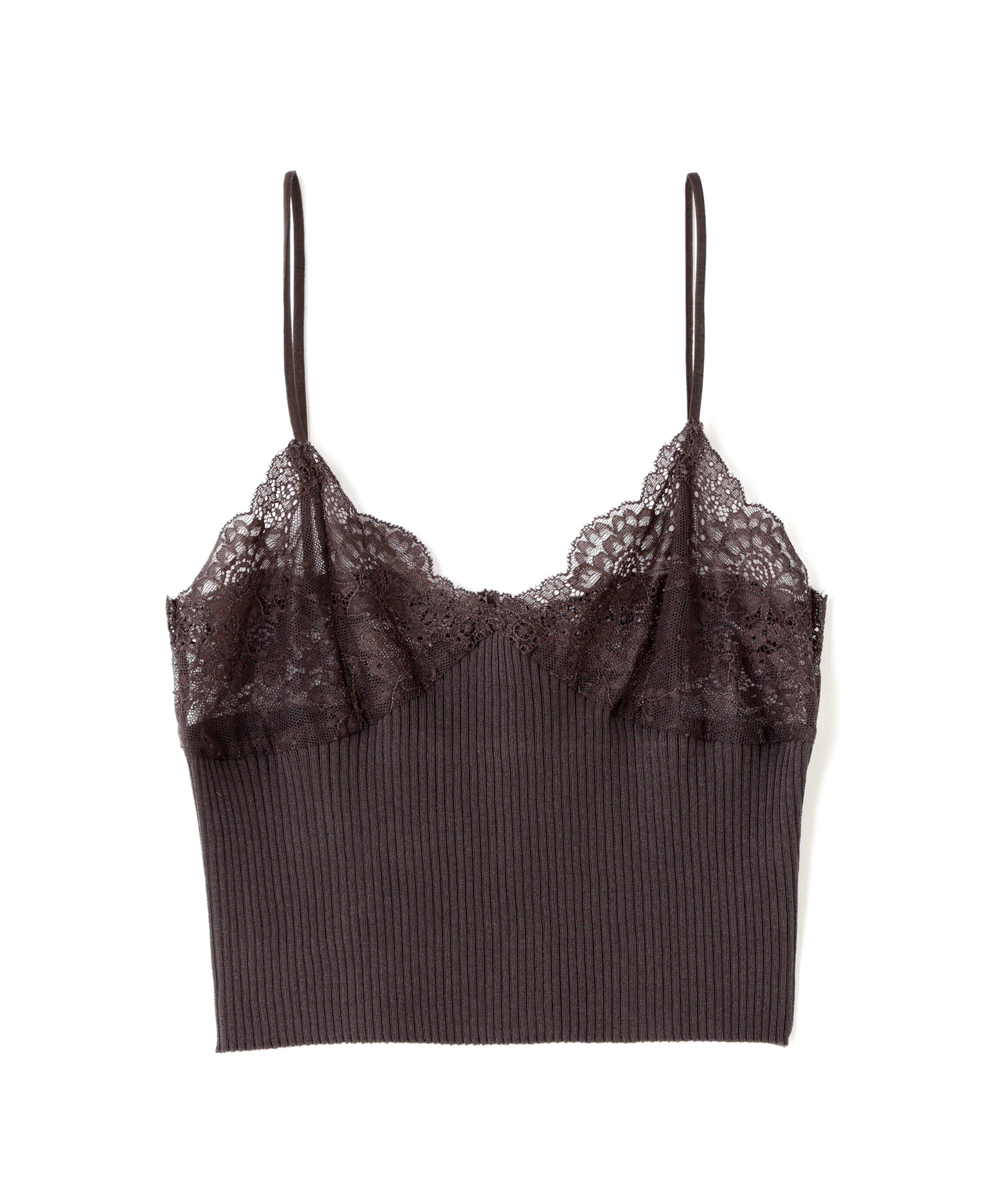  「コンパクトレースニットキャミソール」|ニット・セーター|