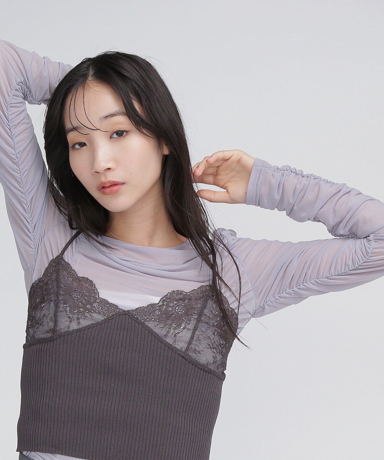  「コンパクトレースニットキャミソール」|ニット・セーター|