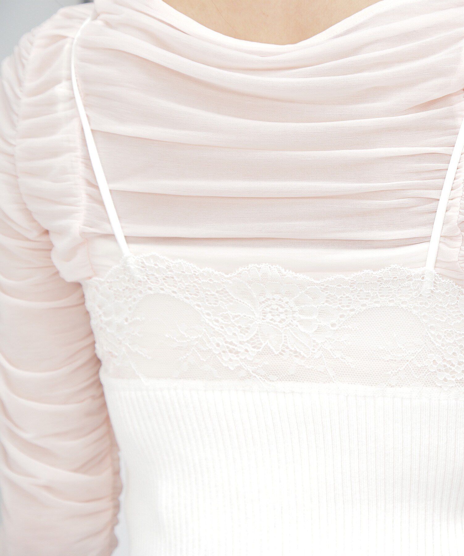  「コンパクトレースニットキャミソール」|ニット・セーター|