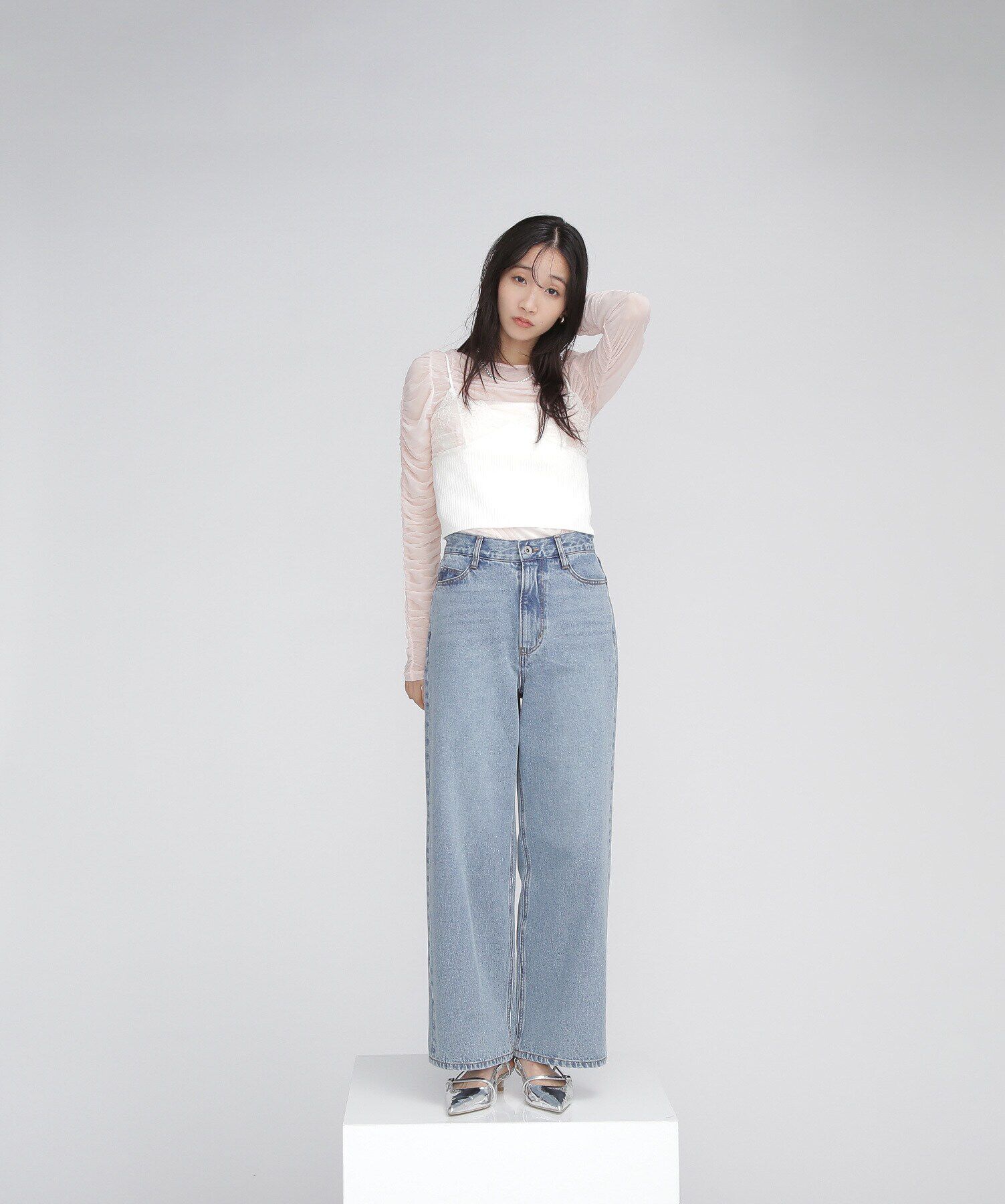  「コンパクトレースニットキャミソール」|ニット・セーター|