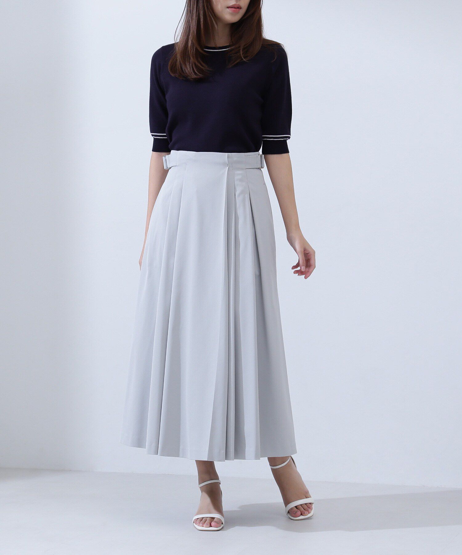  「サイドバックルフレアスカート」|スカート|