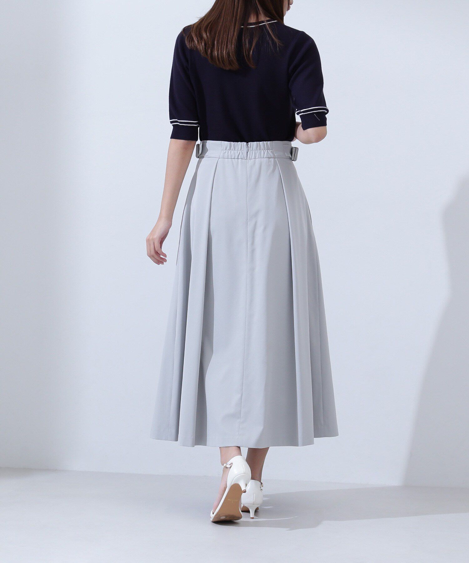  「サイドバックルフレアスカート」|スカート|