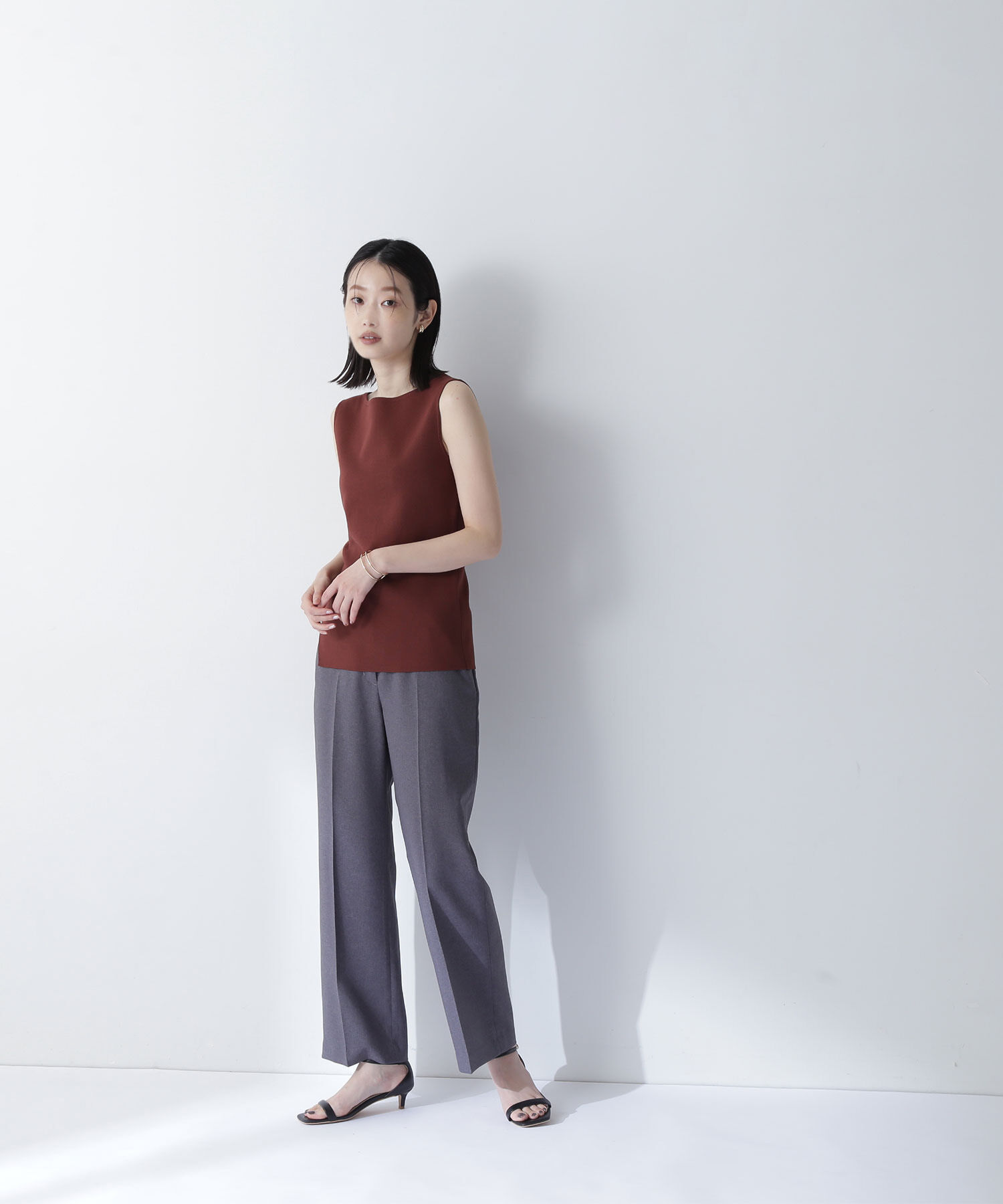  「ドライタッチストレートパンツ」|その他|チャコール1