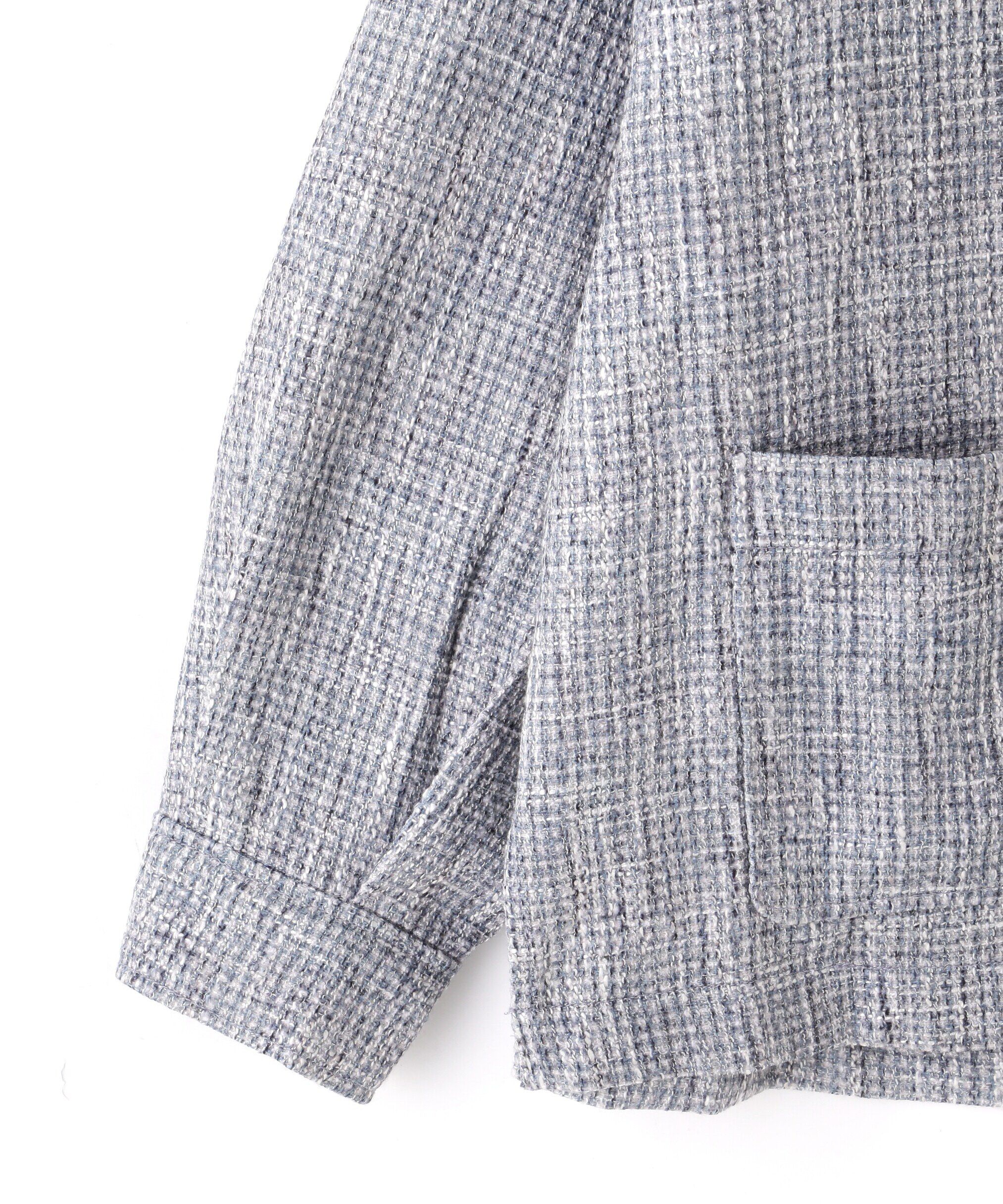  「ツイードミドル丈シャツジャケット」|ブルゾン・スタジャン|