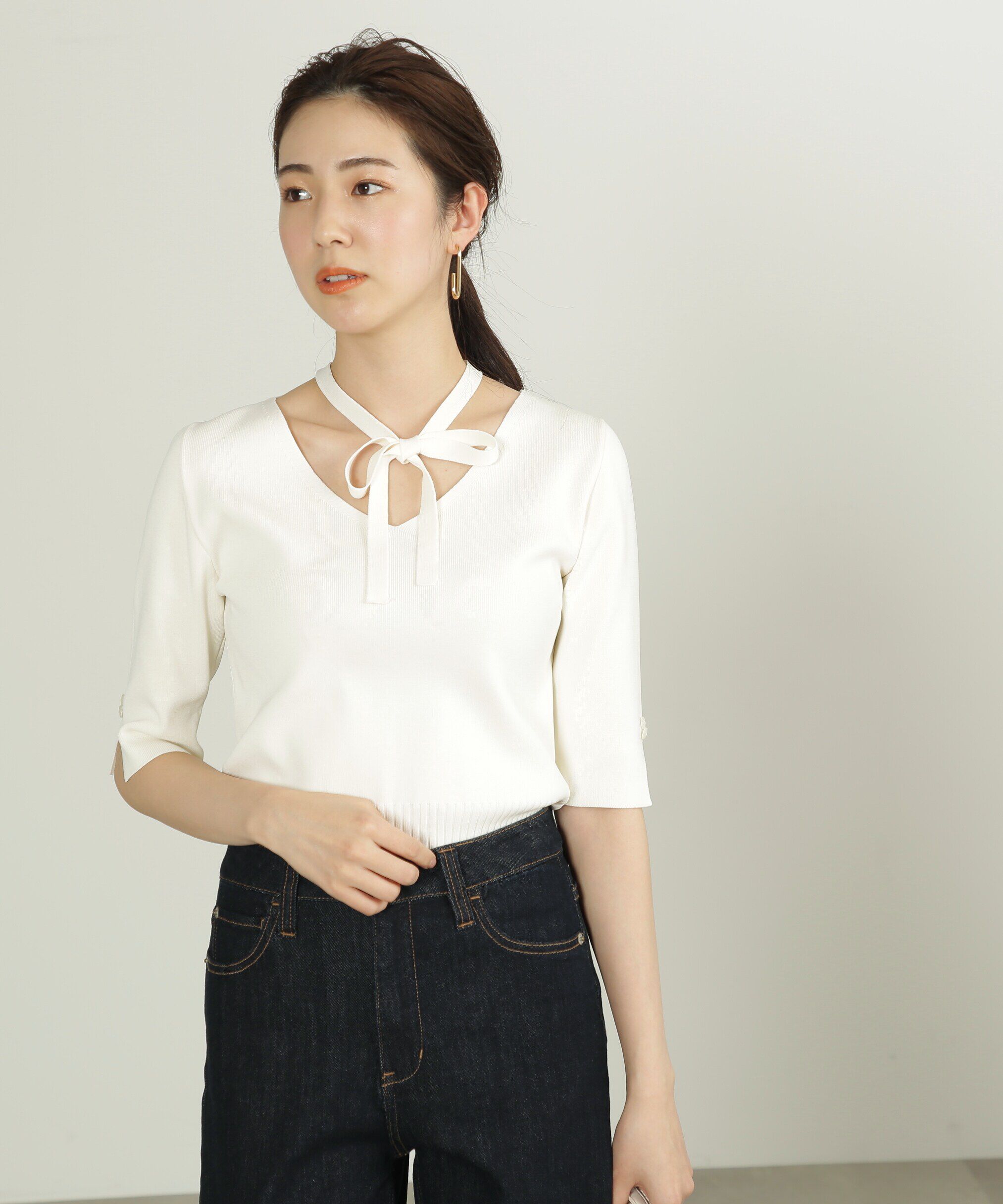  「ボウタイニット」|ニット・セーター|