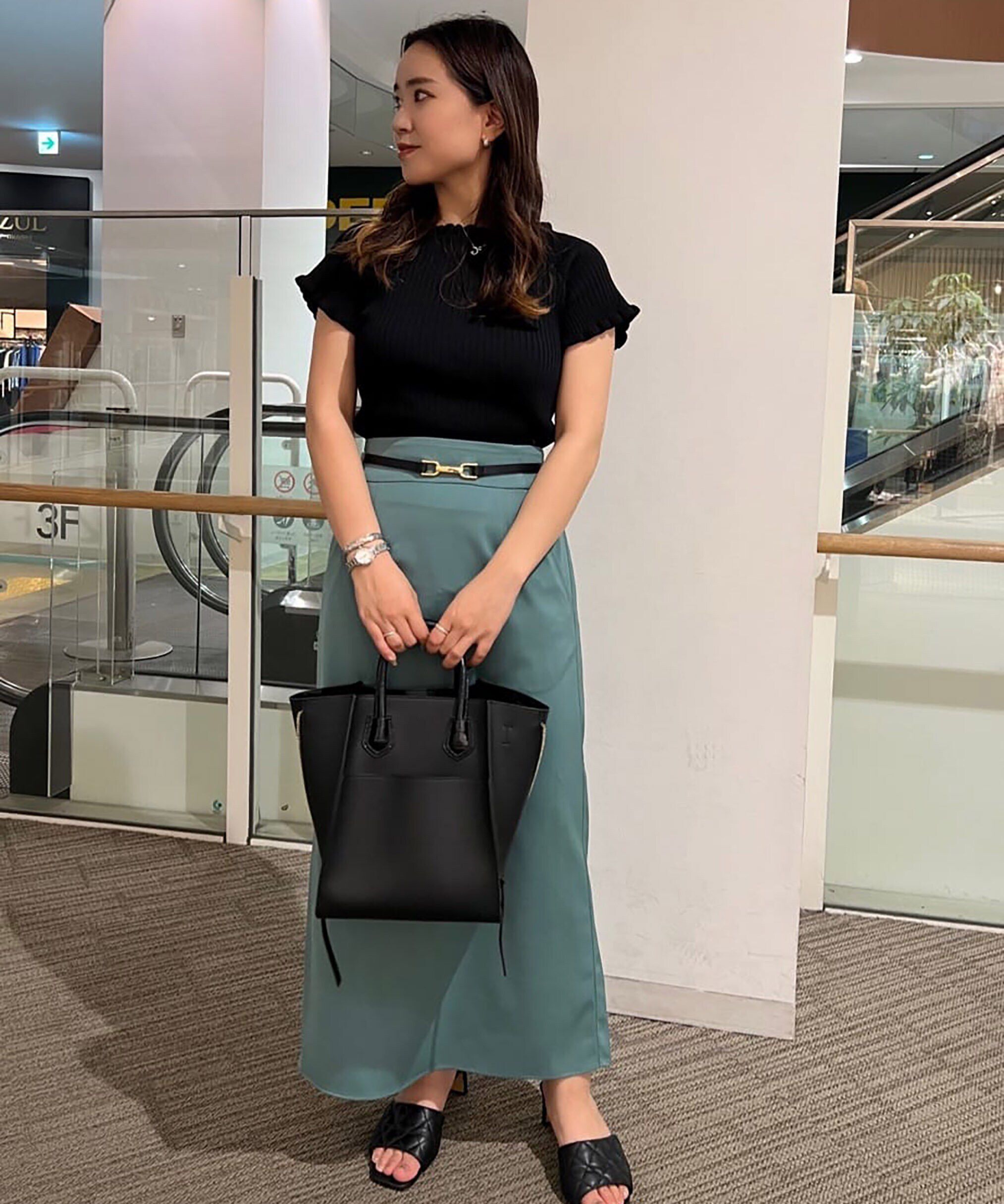  「ハイウエストナロースカート」|スカート|