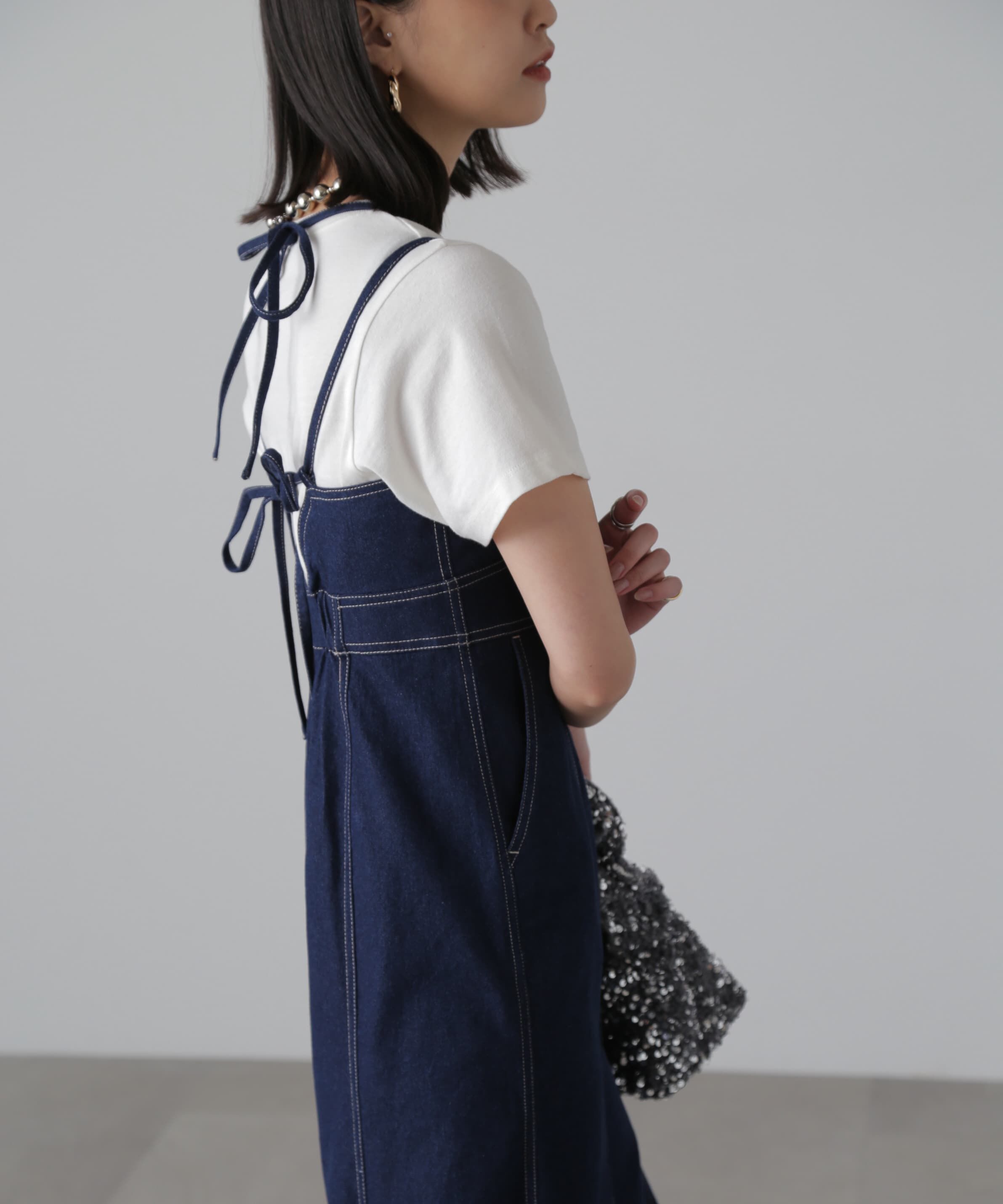  「ライトオンスデニムマーメイドキャミワンピース」|ワンピース|