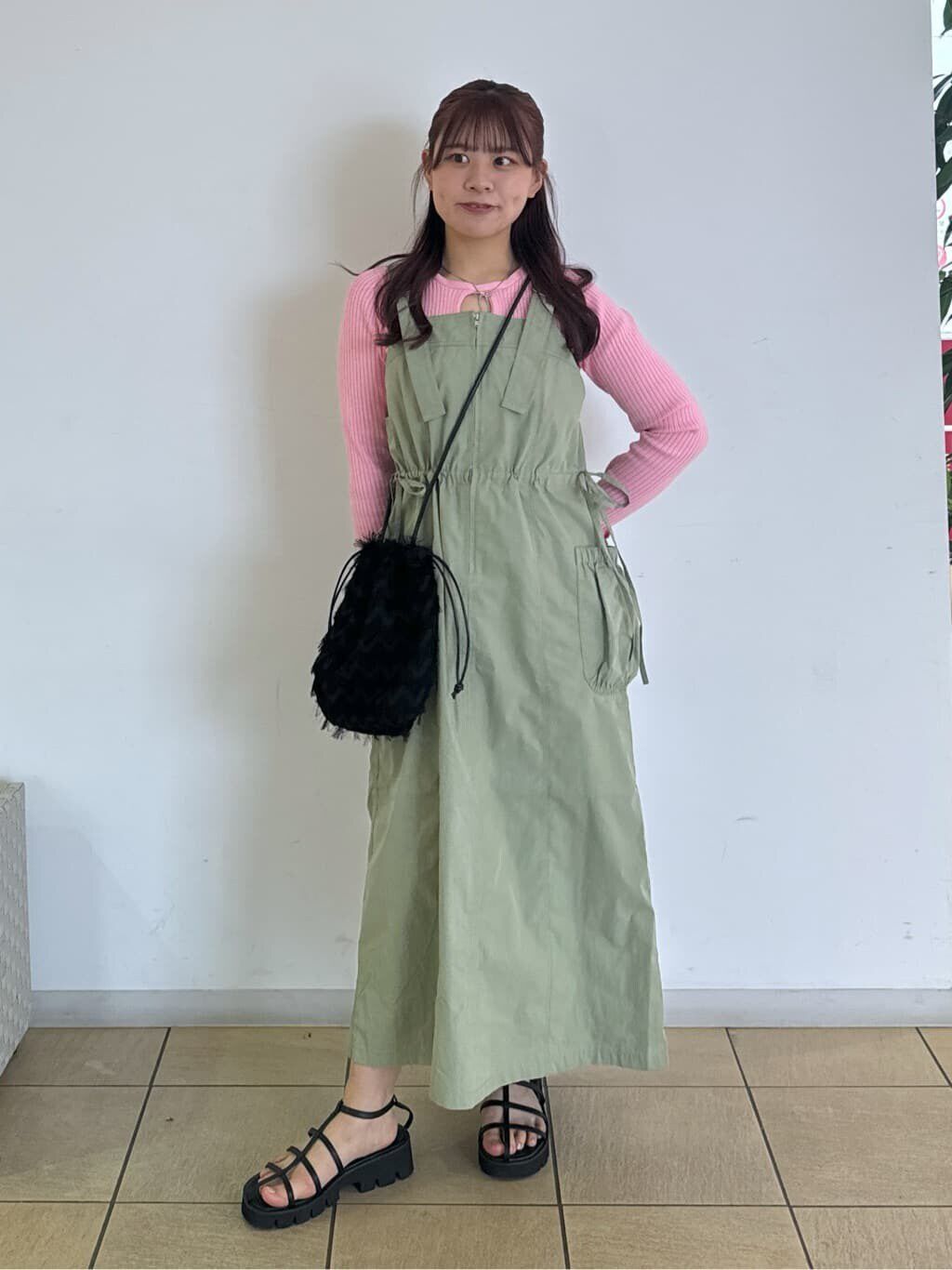  「フロントジップジャンパースカート」|ワンピース|