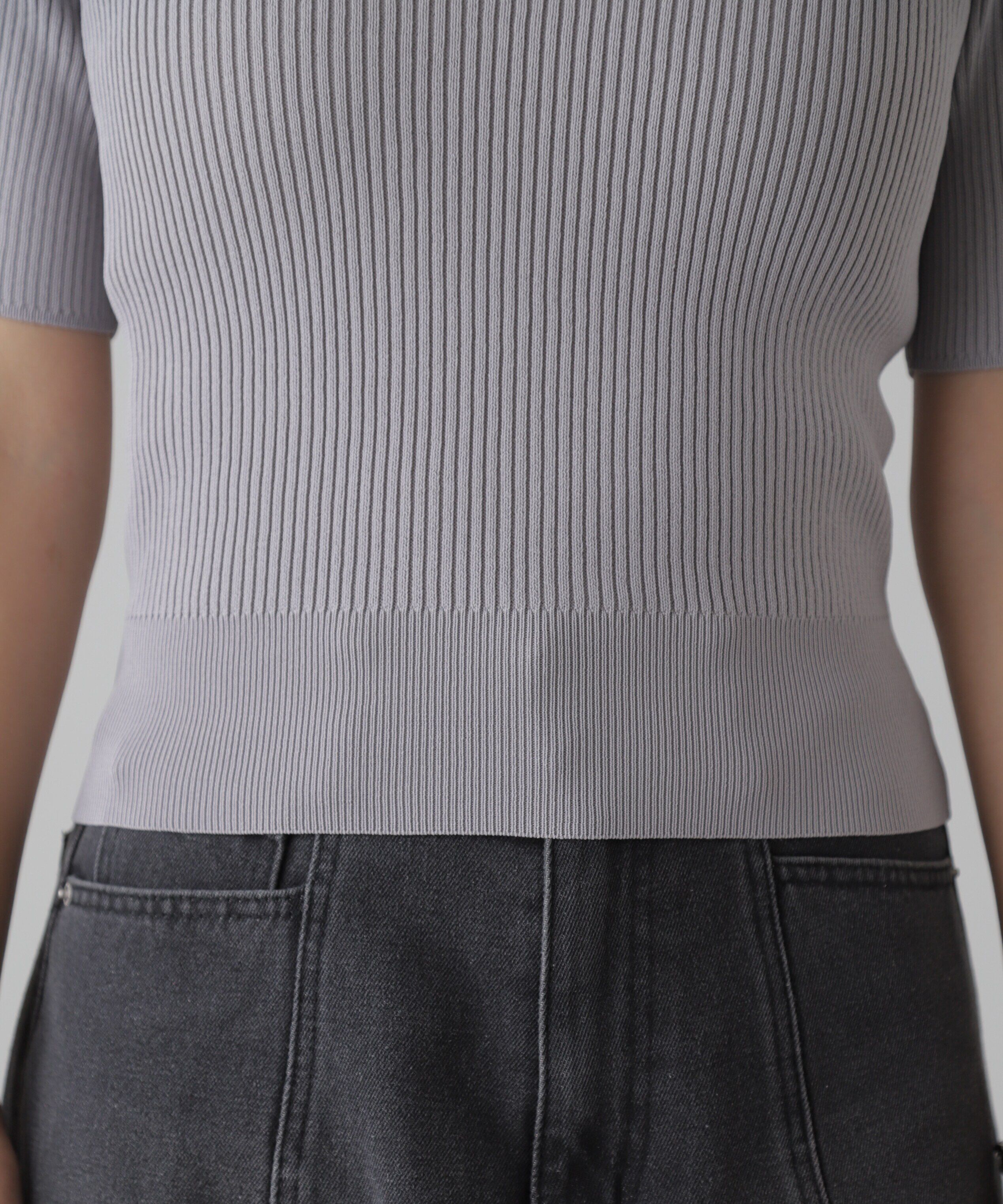  「コンパクトオフショルリブニット」|ニット・セーター|