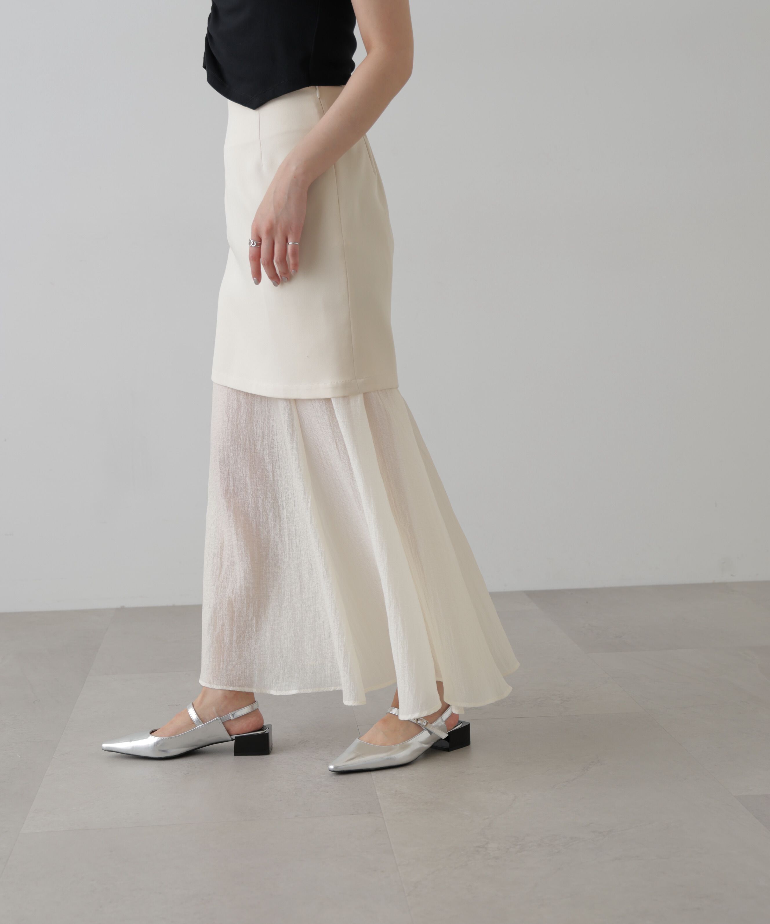  「シアー2wayマーメイドスカート」|スカート|