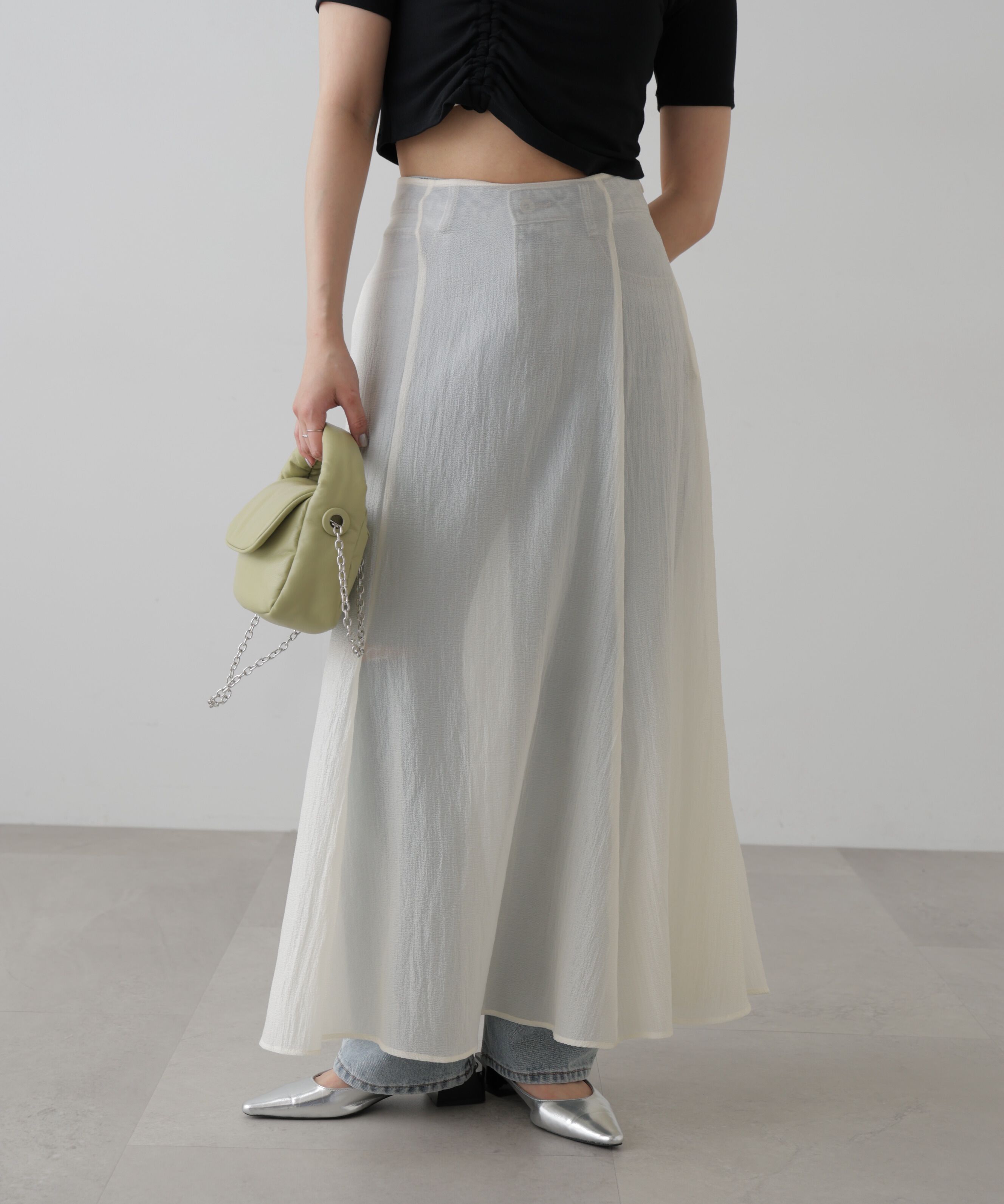  「シアー2wayマーメイドスカート」|スカート|