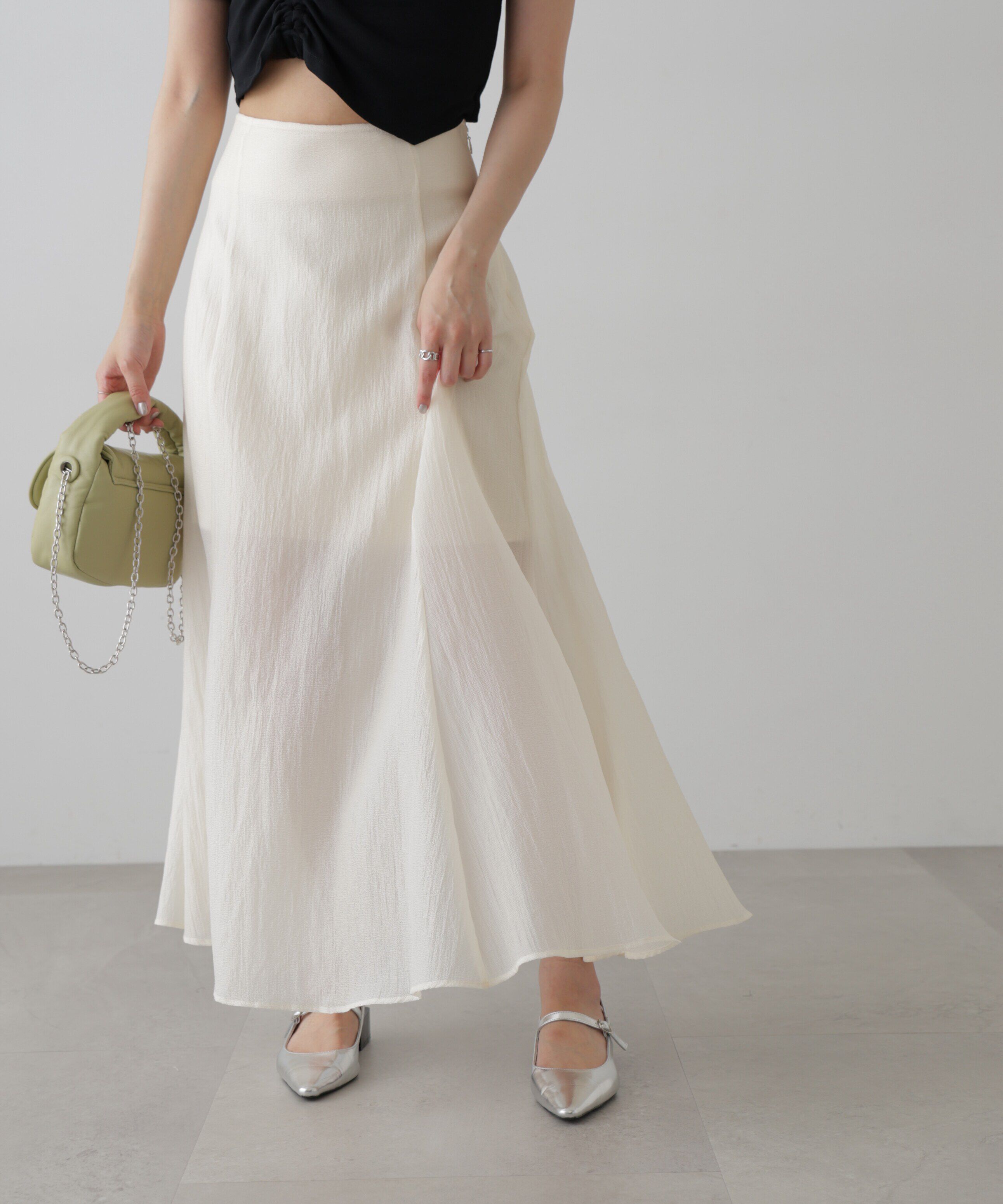  「シアー2wayマーメイドスカート」|スカート|